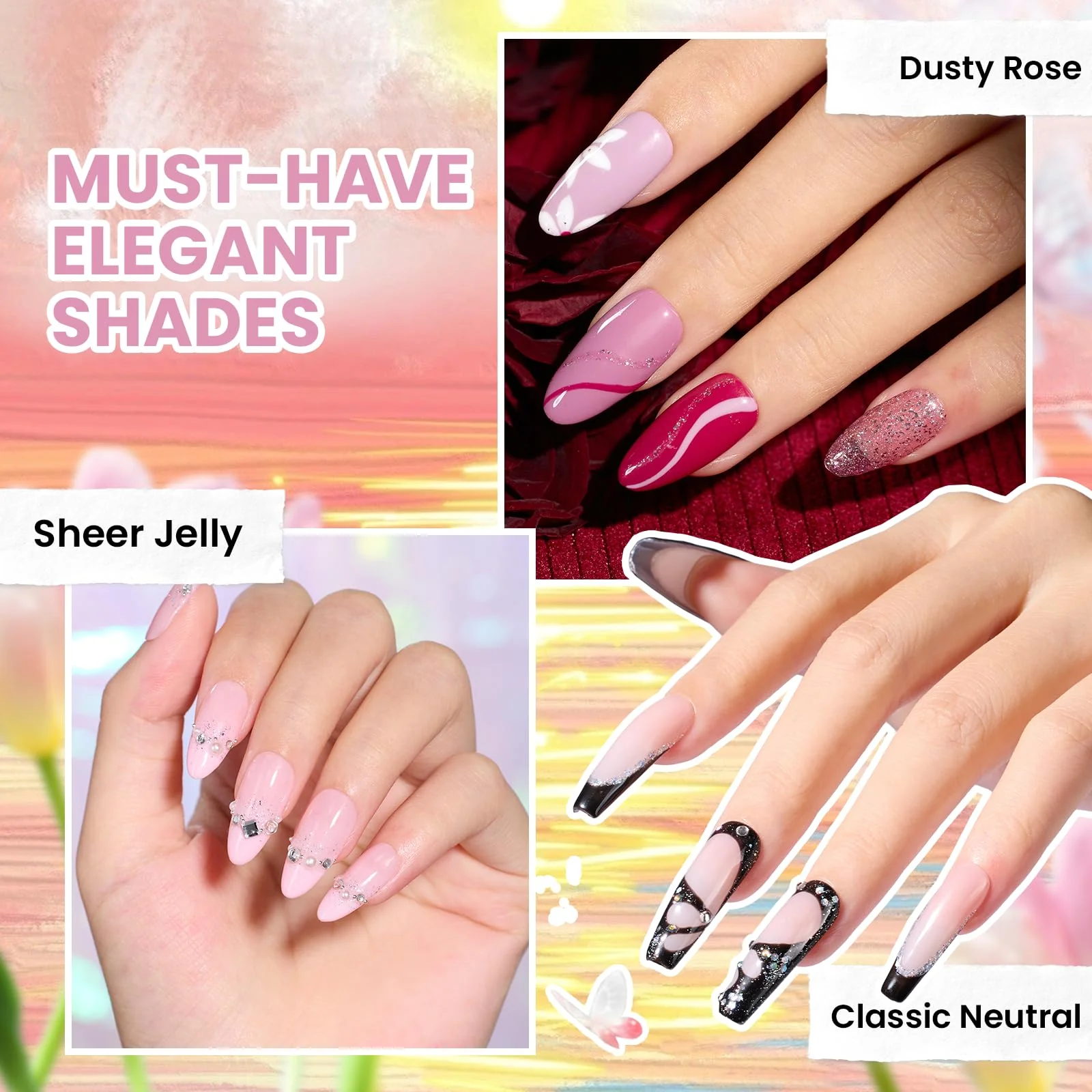 (Extra Free $20 Gift) 100 Colors Nails 110 PCS Perfect Gift Gel Polish Set for All Season - Image 5