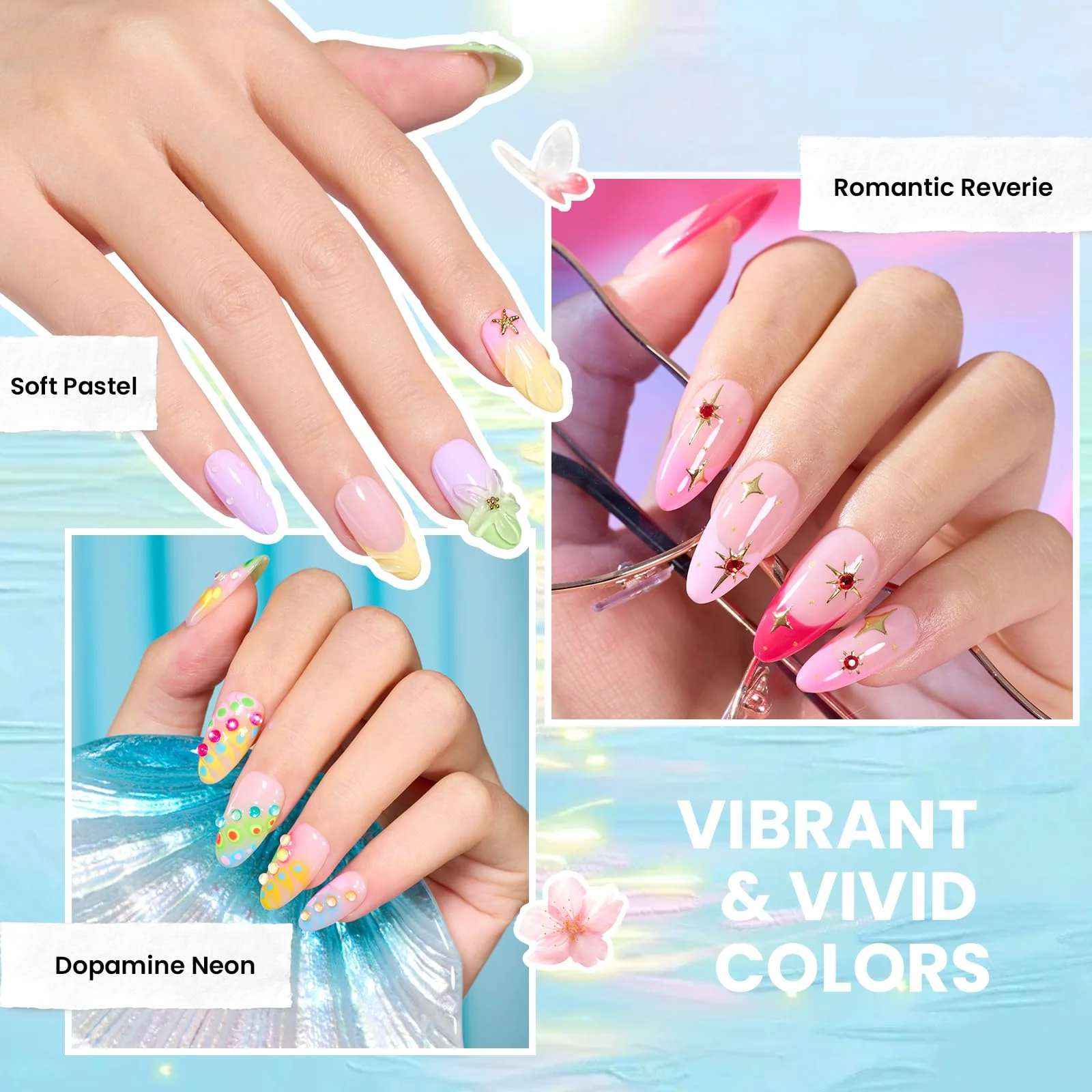 (Extra Free $20 Gift) 100 Colors Nails 110 PCS Perfect Gift Gel Polish Set for All Season - Image 6