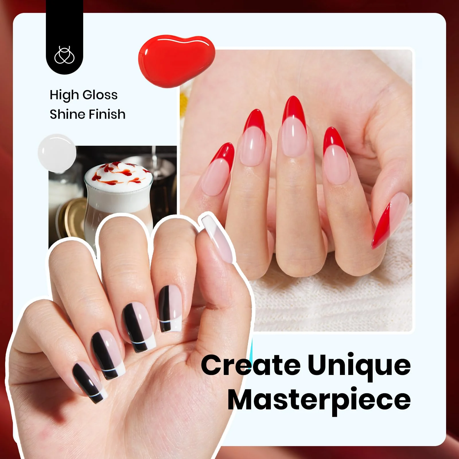 Hema Free Soft Classics Nails - Colorful Bottle 6 Color Each 15ml Gel Polish - Image 4