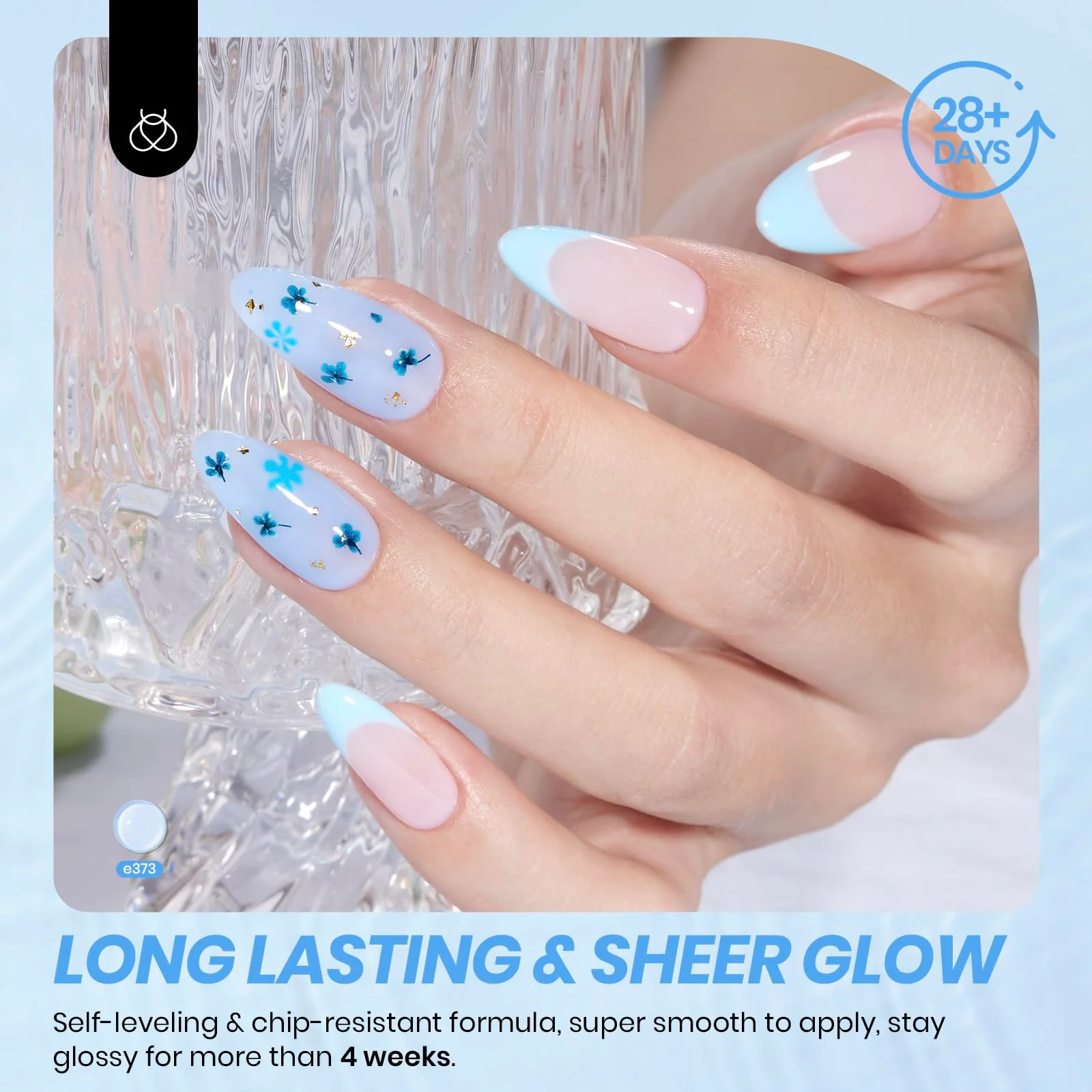 7.5ML Blueberry Milk Jelly Nails Sheer Blue Gel Nail Polish - Image 5