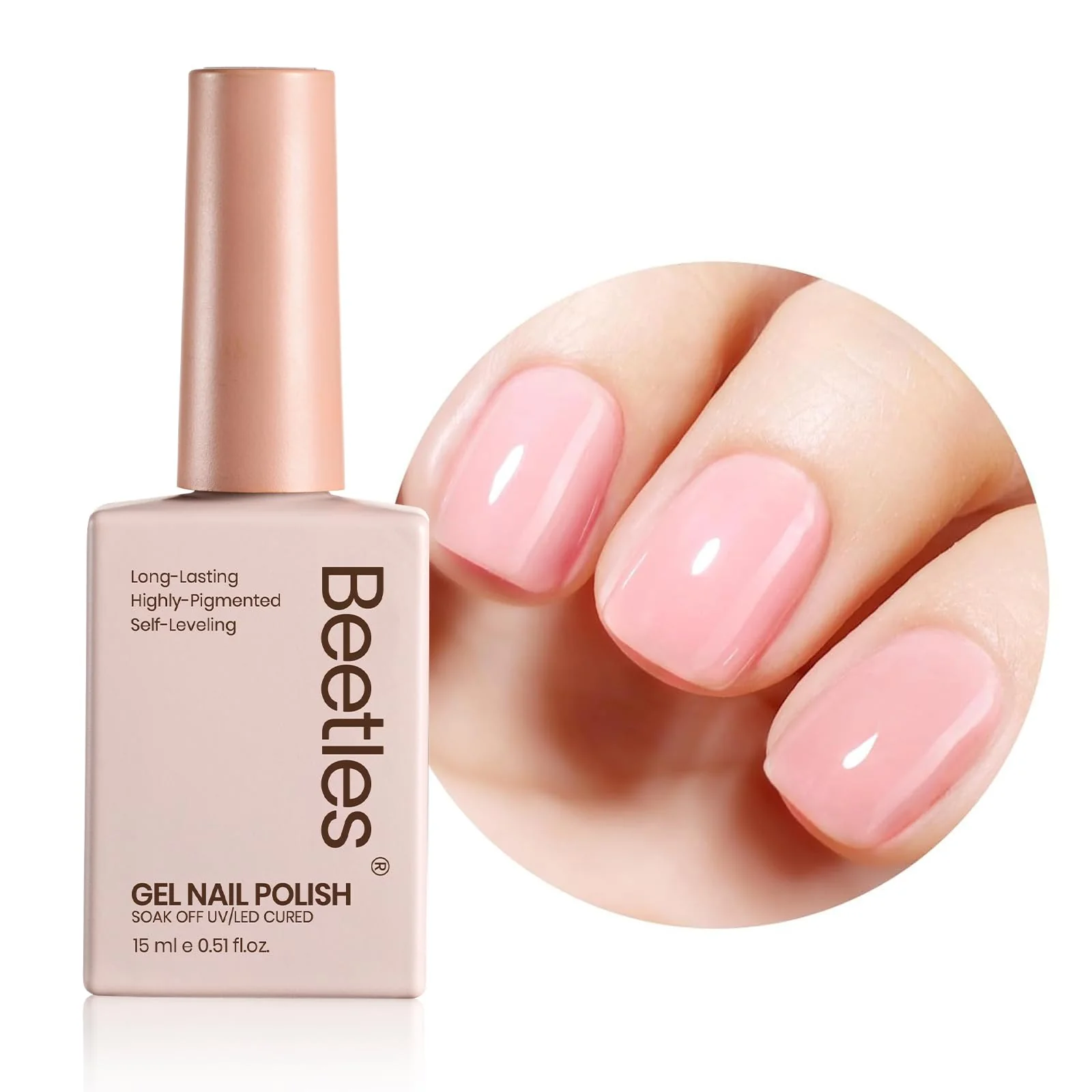 15ML Nude Pink Jelly Nails Gel Polish - Sheer Concealer Nail Gel
