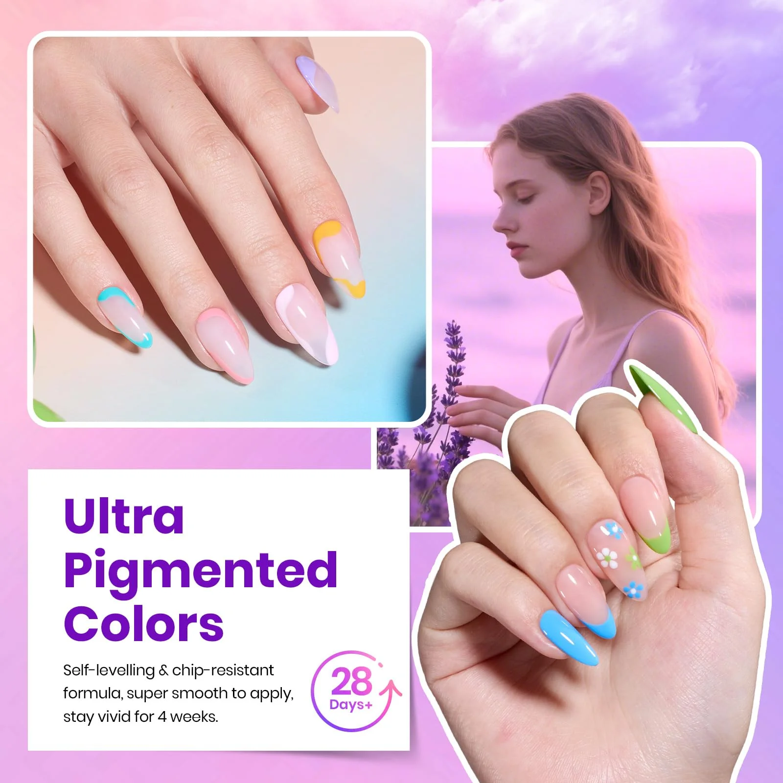 Beetles Gel Nail Starter Kit Prime Notes Color Summer Nails Diary 25 Colors With All-in-One Mani Set UV Light - Image 5