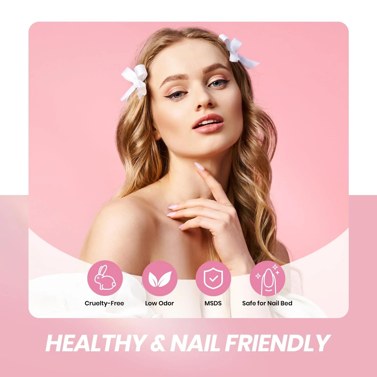 6 Colors Gel Polish Kit Summer Nails Pink Glitter Gel Polish Set Sheer Jelly Pink Glitter - Image 6
