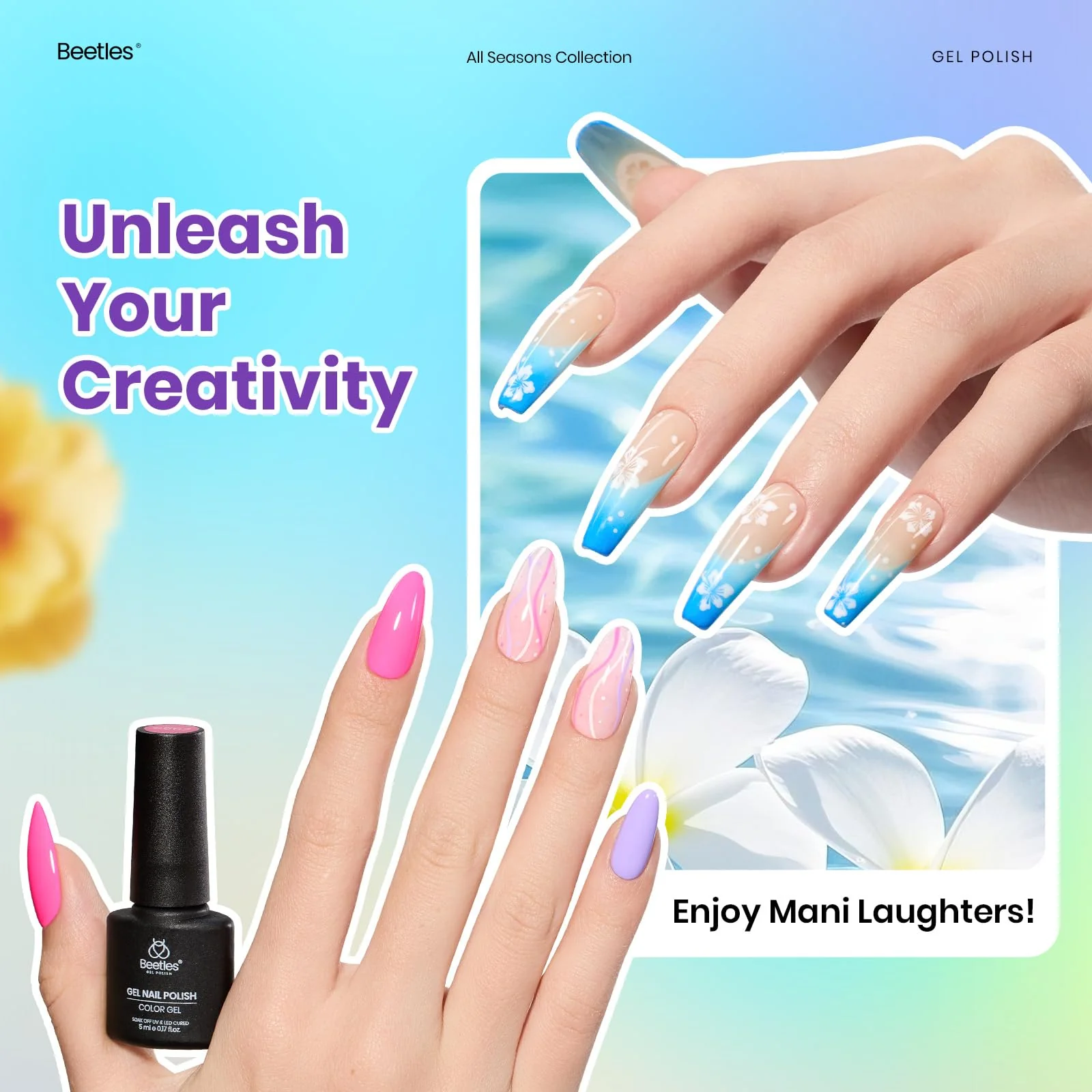 All Season Gel Nail Polish Set | 55 Nail Gel Polish Colors Kit total 66pcs - Image 4