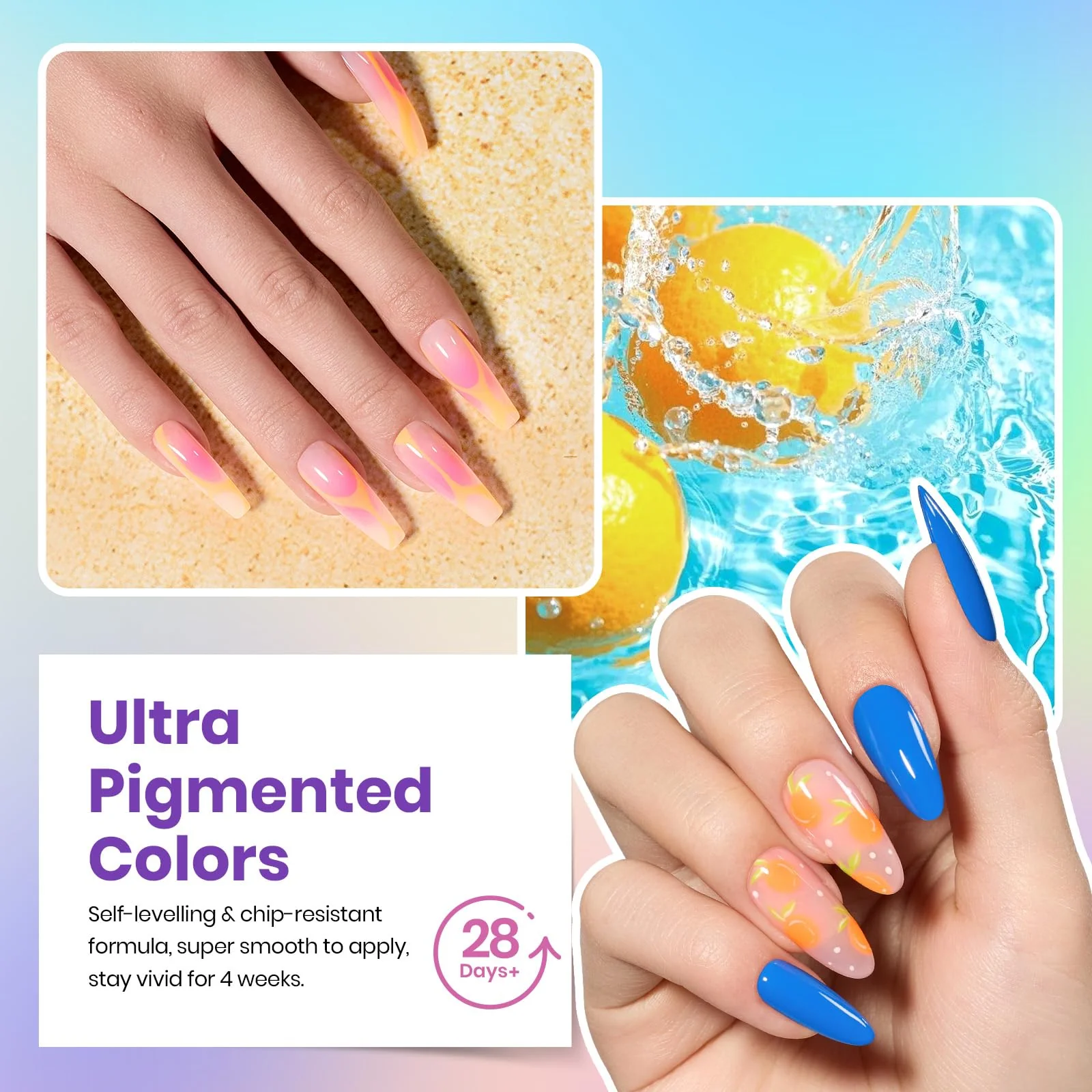 All Season Gel Nail Polish Set | 55 Nail Gel Polish Colors Kit total 66pcs - Image 5