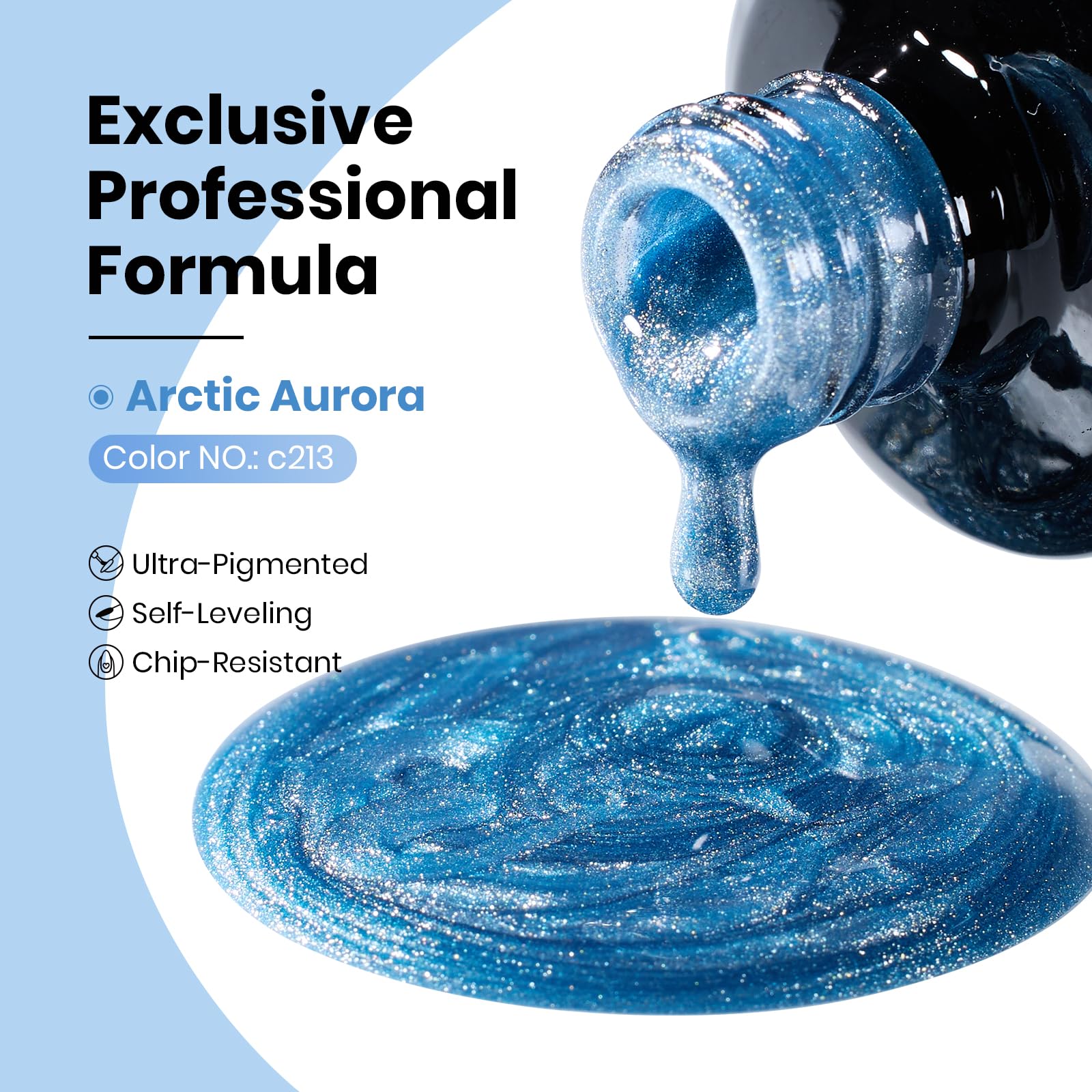 Arctic Aurora Cat Eye |15ml Gel Polish Silver Nail Colors - Image 4