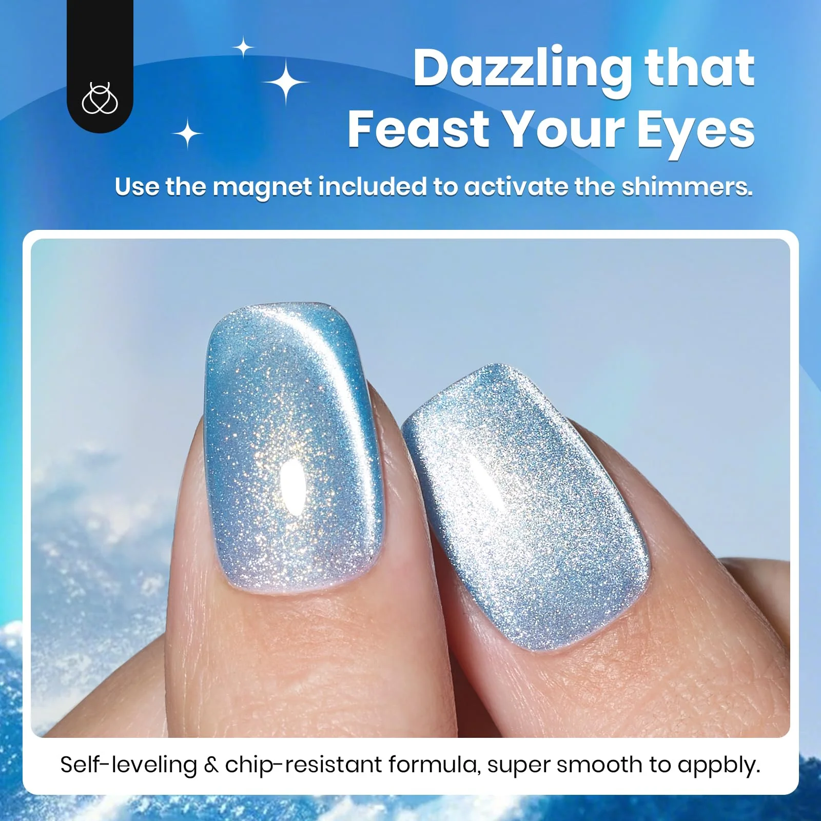 Arctic Aurora Cat Eye |15ml Gel Polish Silver Nail Colors - Image 5