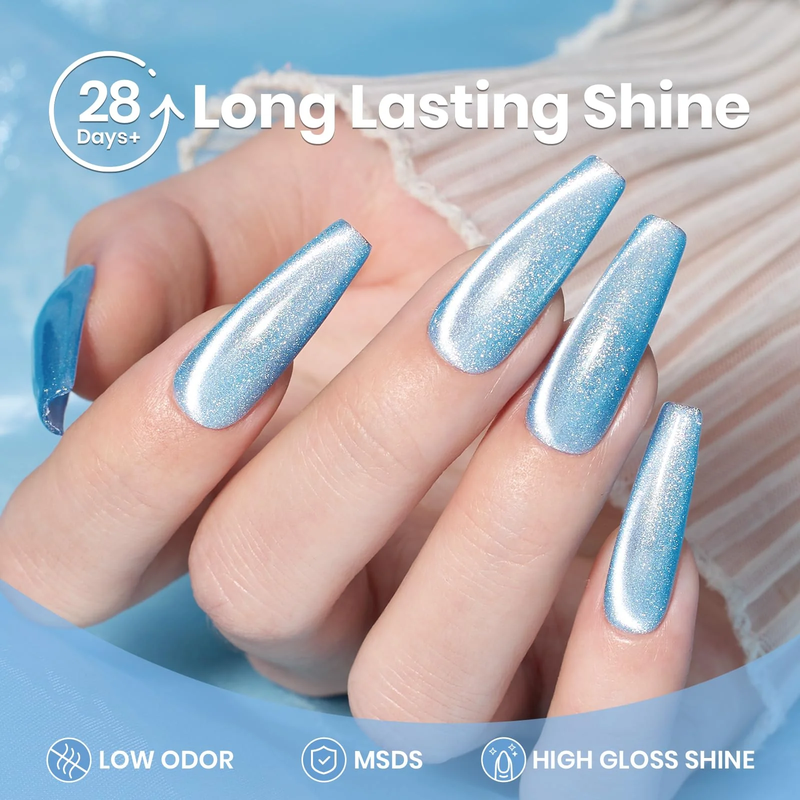 Arctic Aurora Cat Eye |15ml Gel Polish Silver Nail Colors - Image 8