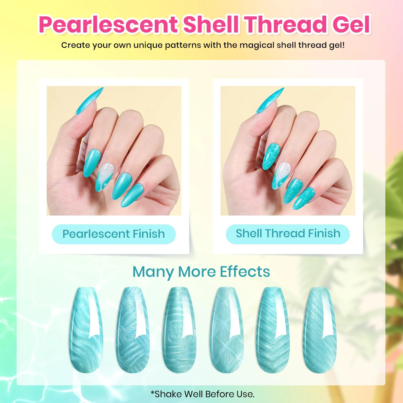 Beach Bash-20 Colors Gel Polish Nails Kit(7.5ml/Each) - Image 5