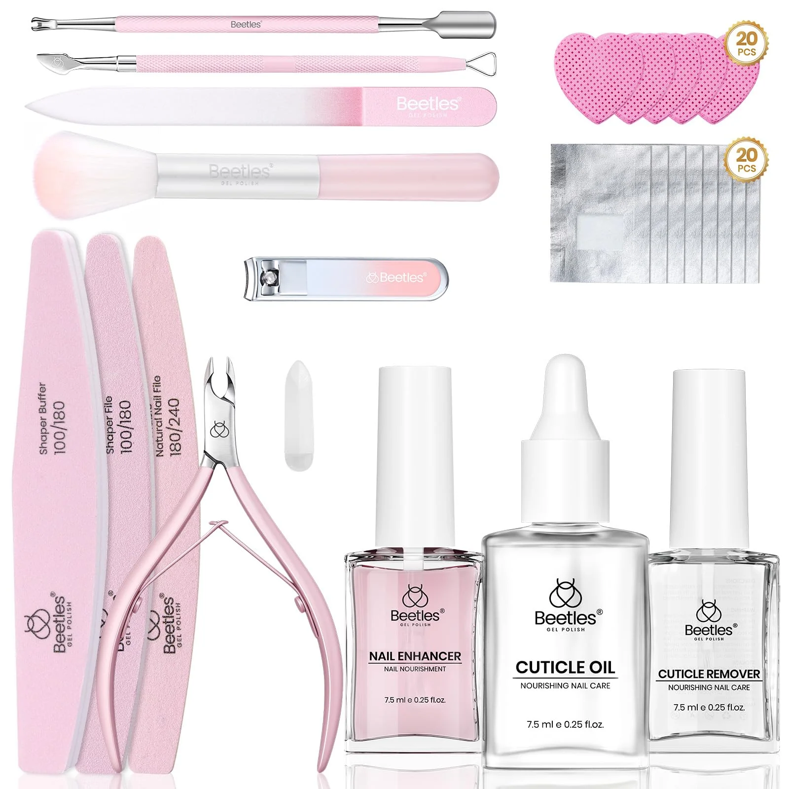 Beetles 14pcs Manicure Kit - Remover Kit Nail Care Kit Nail Prep Set