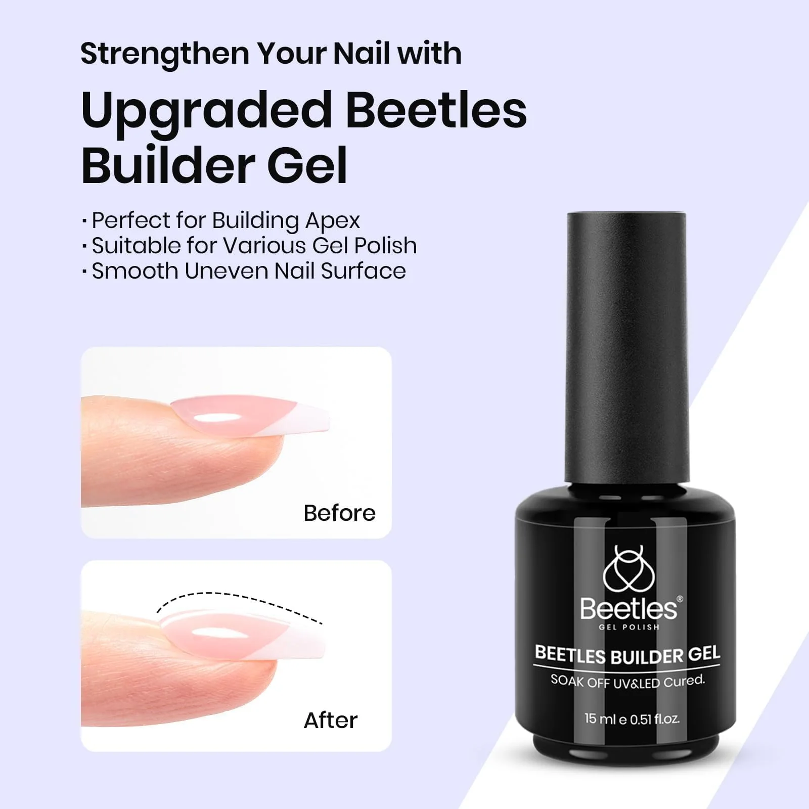 Beetles 15ml Builder Gel & Nail Glue & Top Coat - Image 4