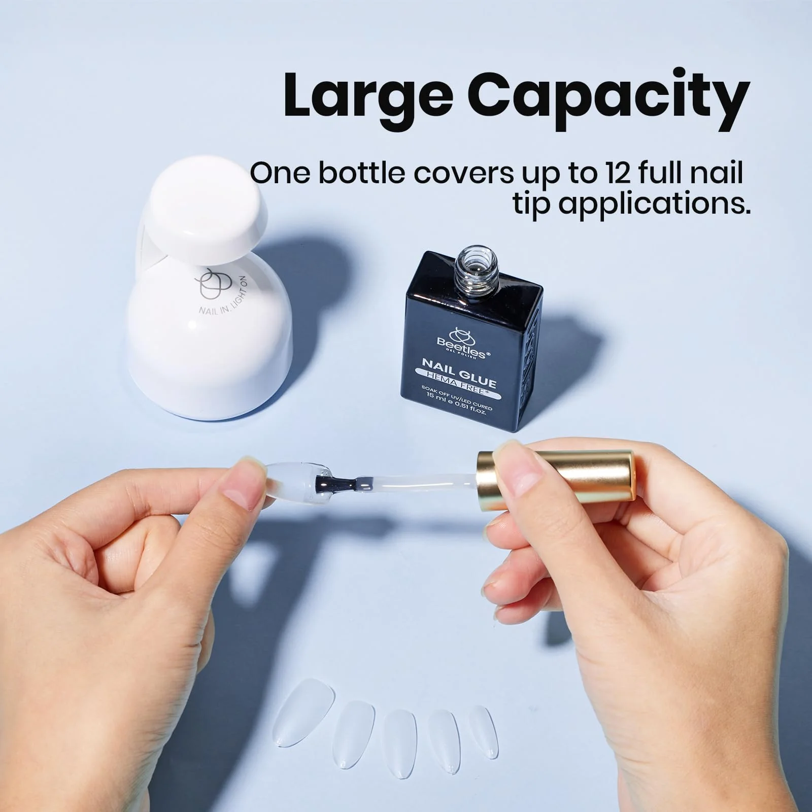 Beetles 15ml HEMA-Free Nail Glue Gel - TPO Free UV Nail Glue - Image 5