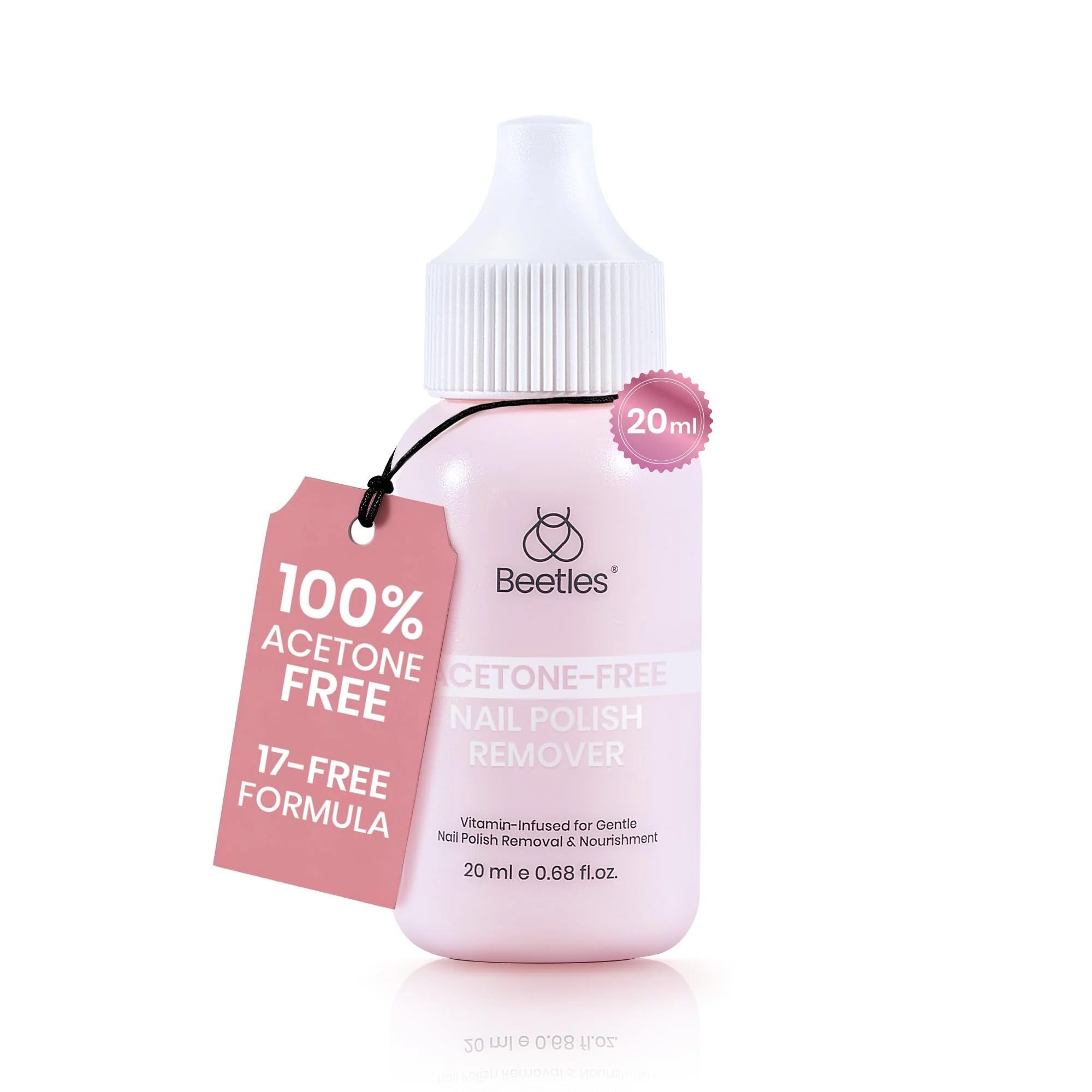 Beetles 20ML Acetone Free Nails Polish Remover Upgraded  17-Free Formula