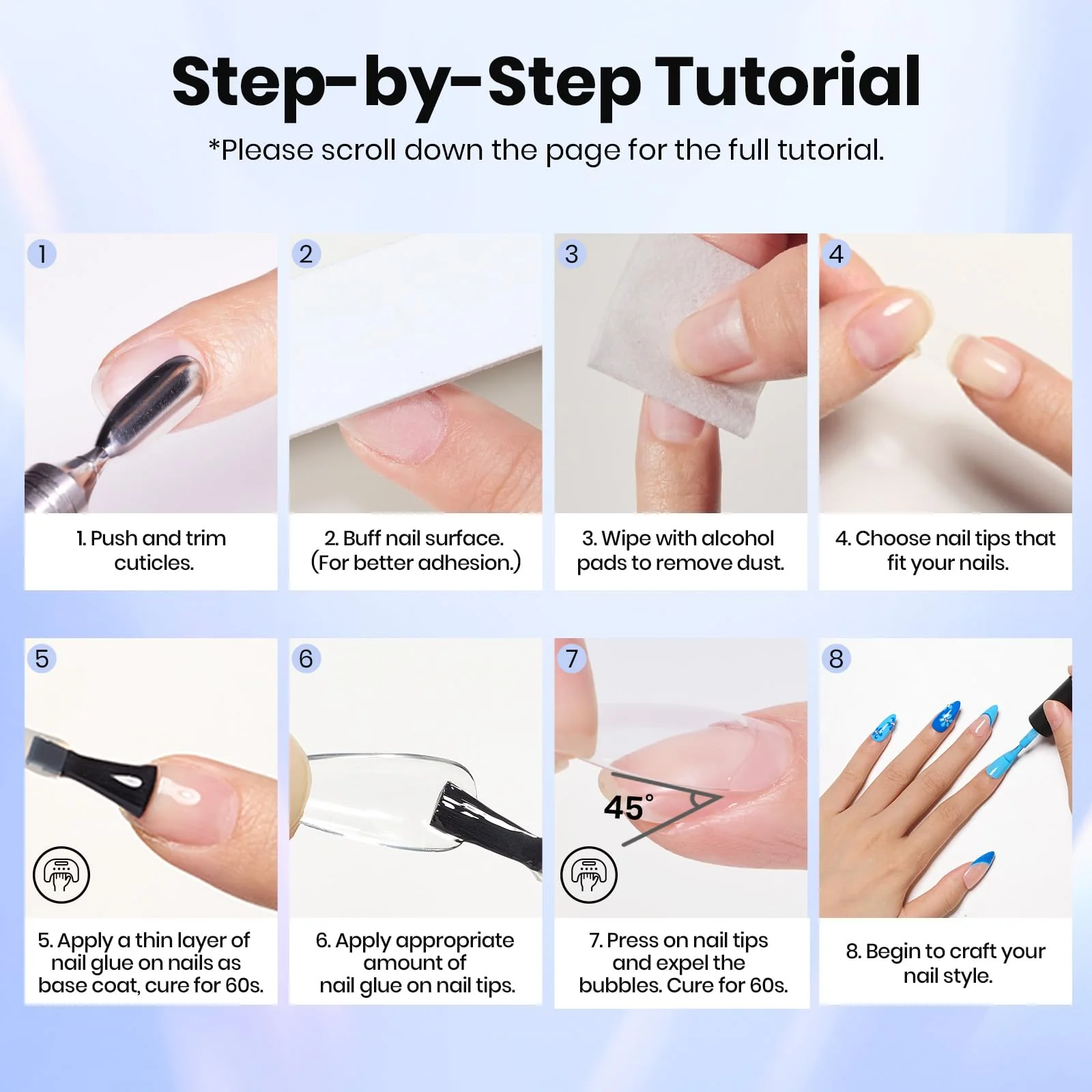 Beetles 2Pcs 15ml Gel Nail Glue for Acrylic Nail Tips Clear Self-Leveling Nail Extension Gel - Image 5