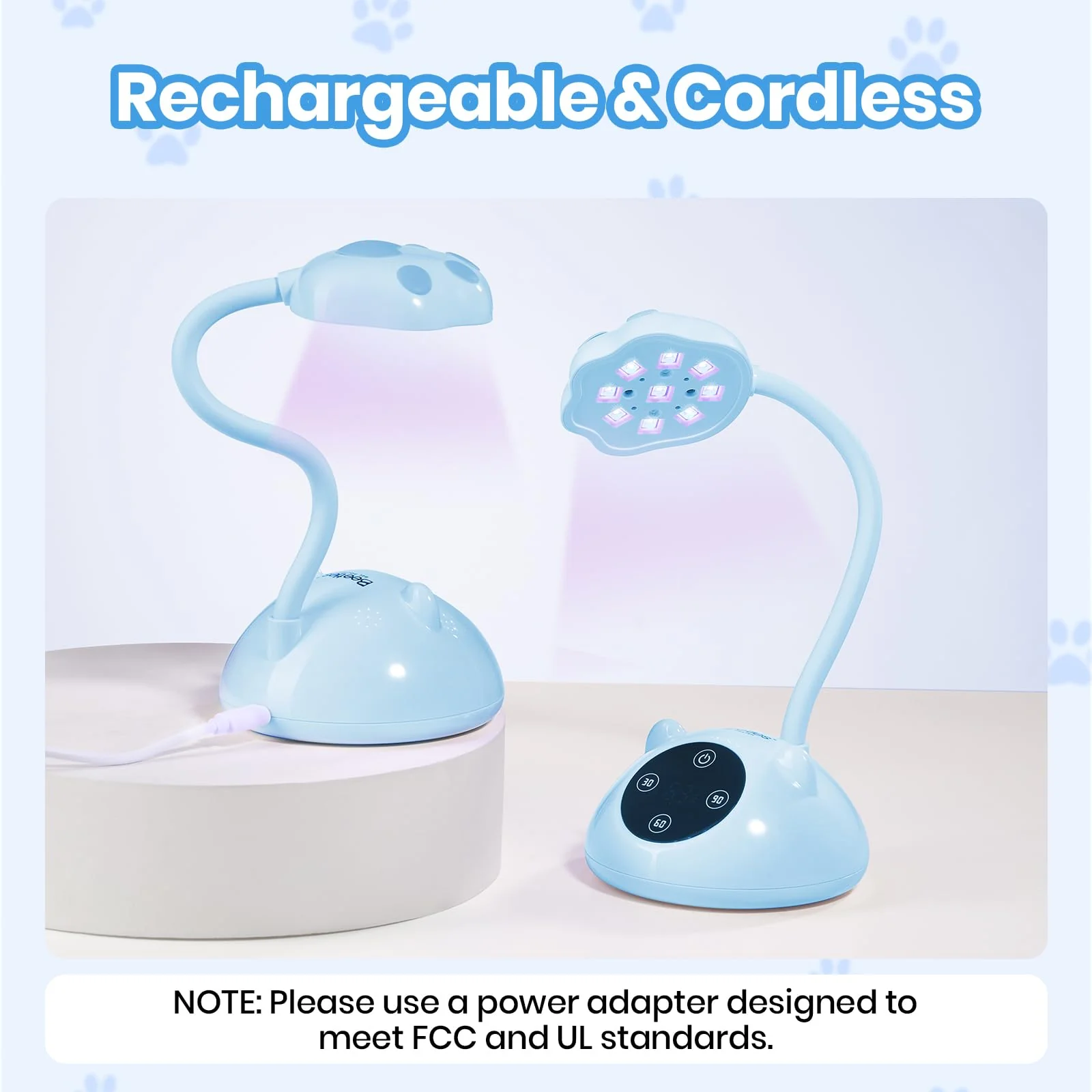 Beetles 360° Flexible Gooseneck UV Nail Lamp Blue Color - Image 6
