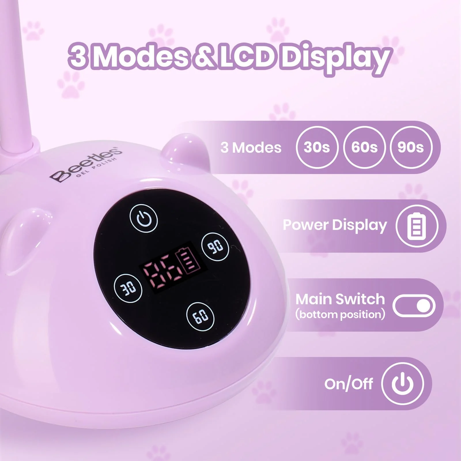 Beetles 360° Flexible Gooseneck UV Nail Lamp Purple Color - Image 3