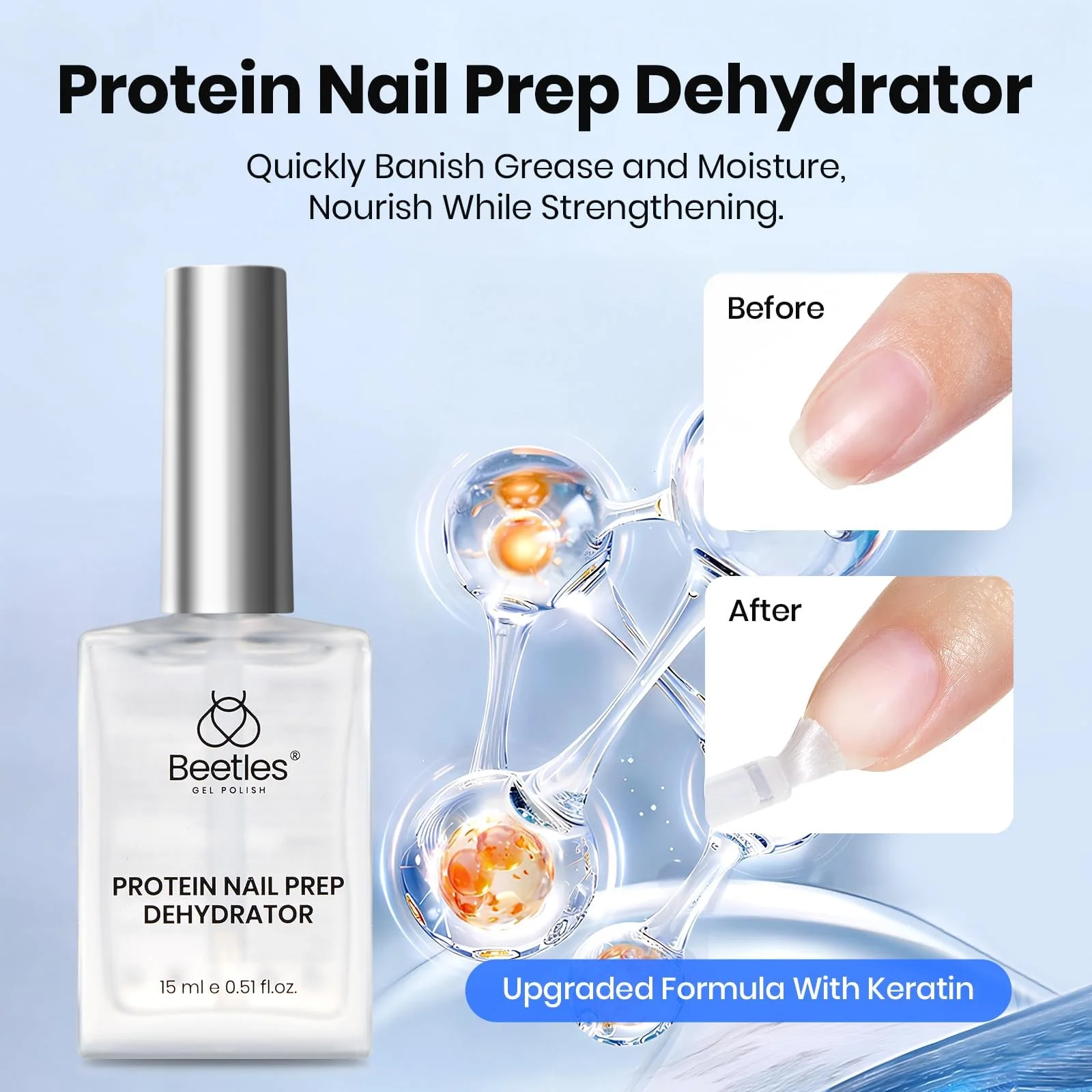 Beetles 3Pcs 15ml Hema-Free Nail Prep & Glue Set - Image 4