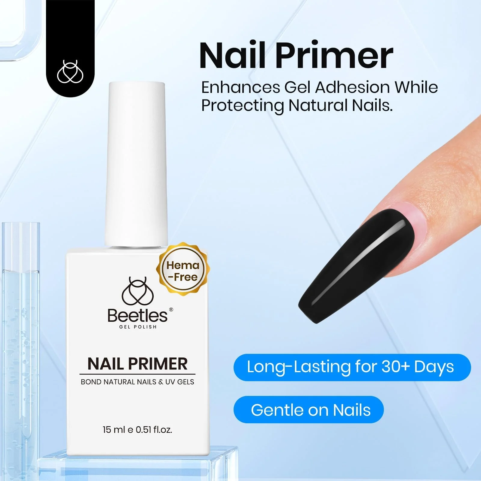 Beetles 4 Pcs 15ml Gel Top Coat and Base Coat Set - Image 3