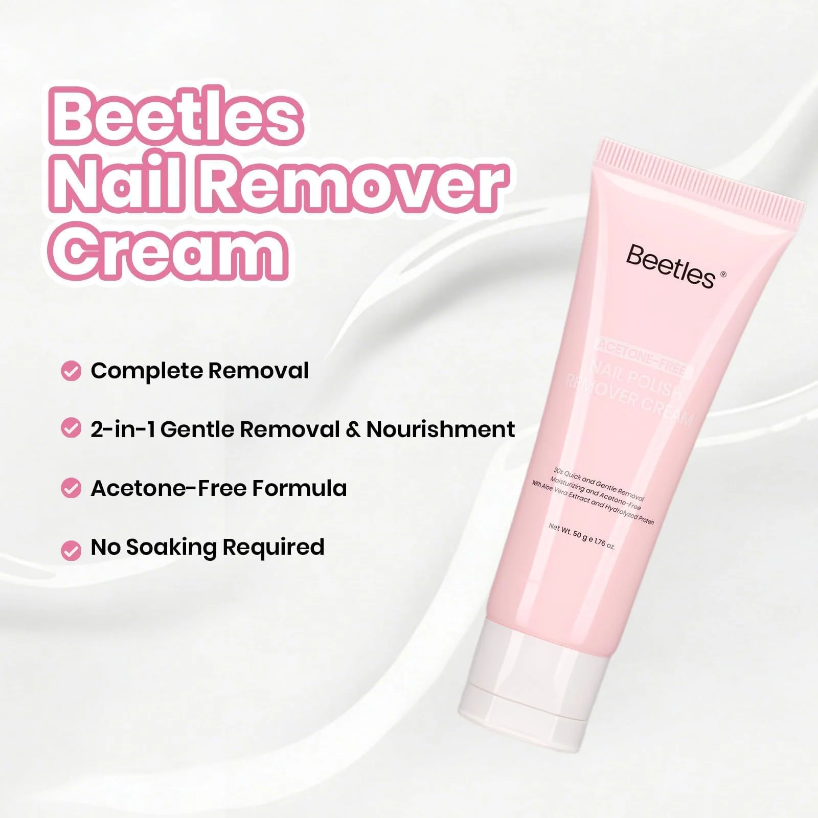 Beetles Acetone-Free Nail Polish Remover Cream 50g - Image 4