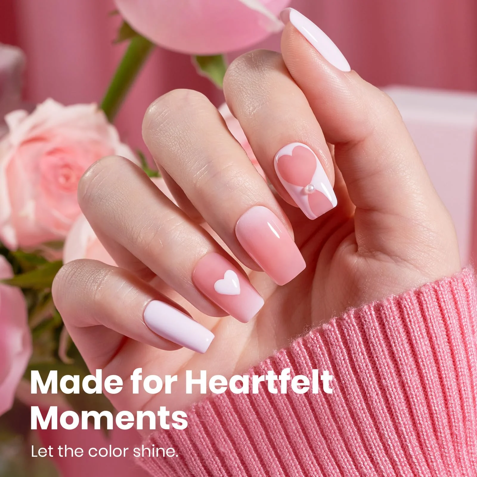 Beetles Barely Pink Gel Polish - 15ml Light Pink for Nails - Image 3