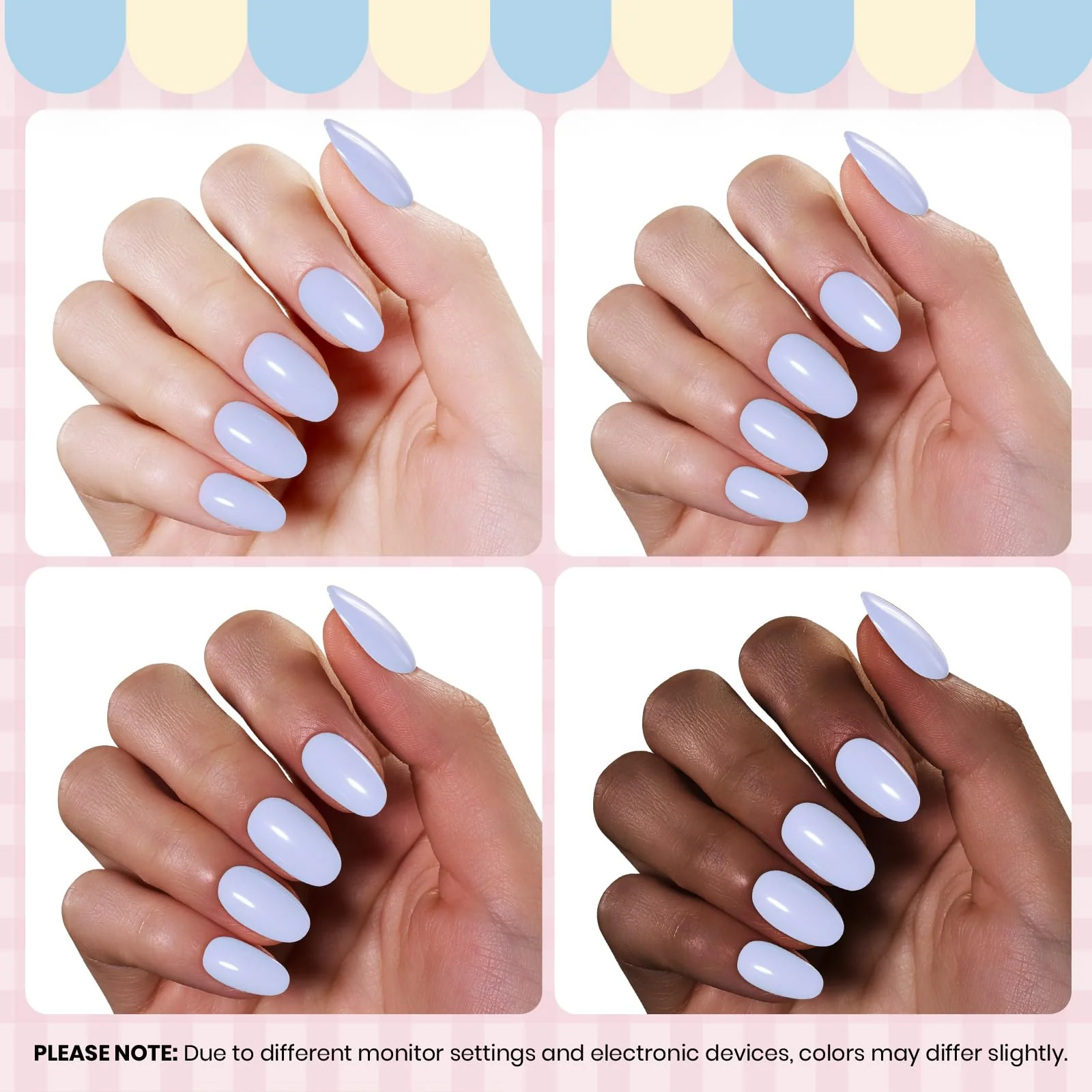 Beetles Blue Gel Nail Polish - Blueberry Smoothie Pastel Blue Gel Polish - Image 3