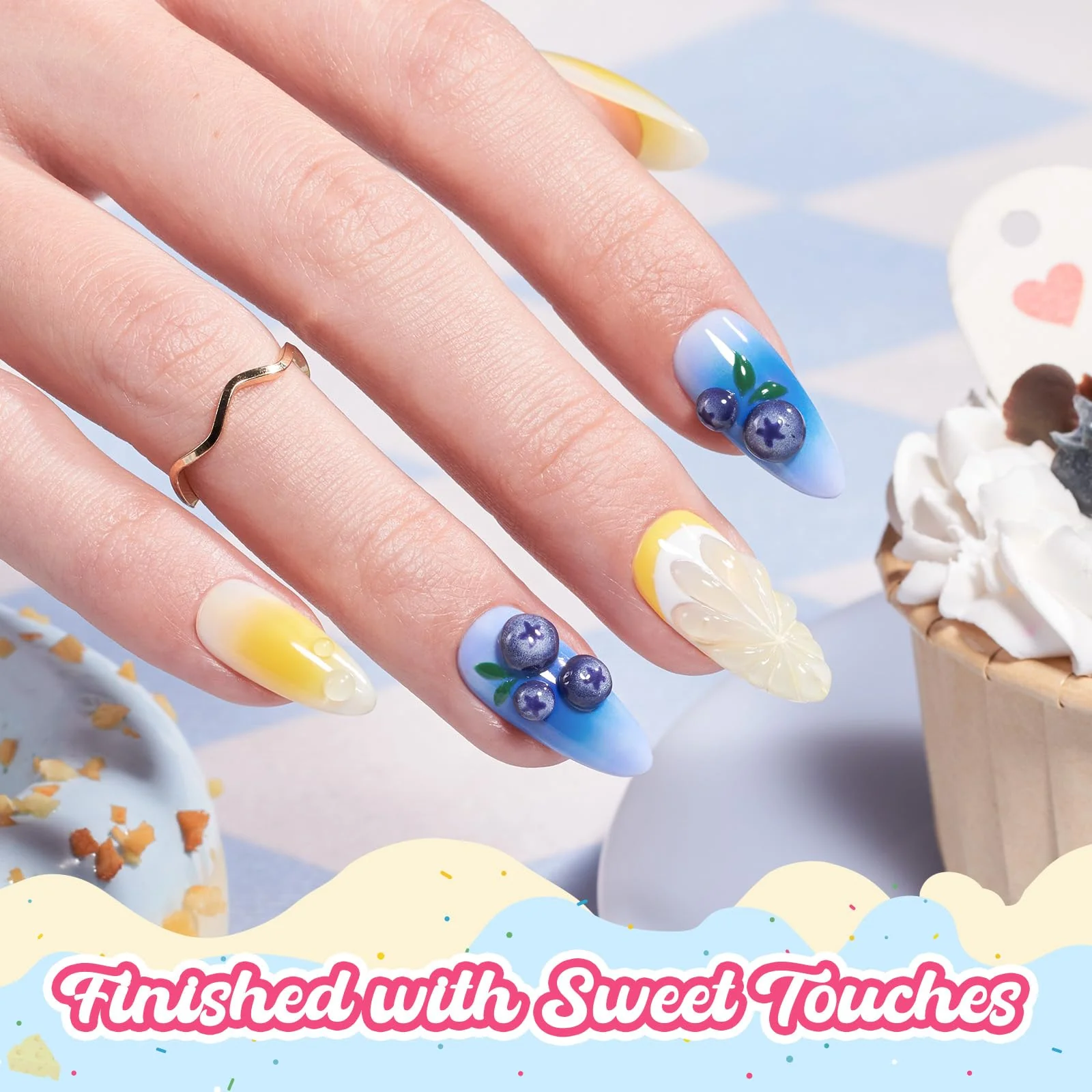 Beetles Blue Gel Nail Polish - Blueberry Smoothie Pastel Blue Gel Polish - Image 7