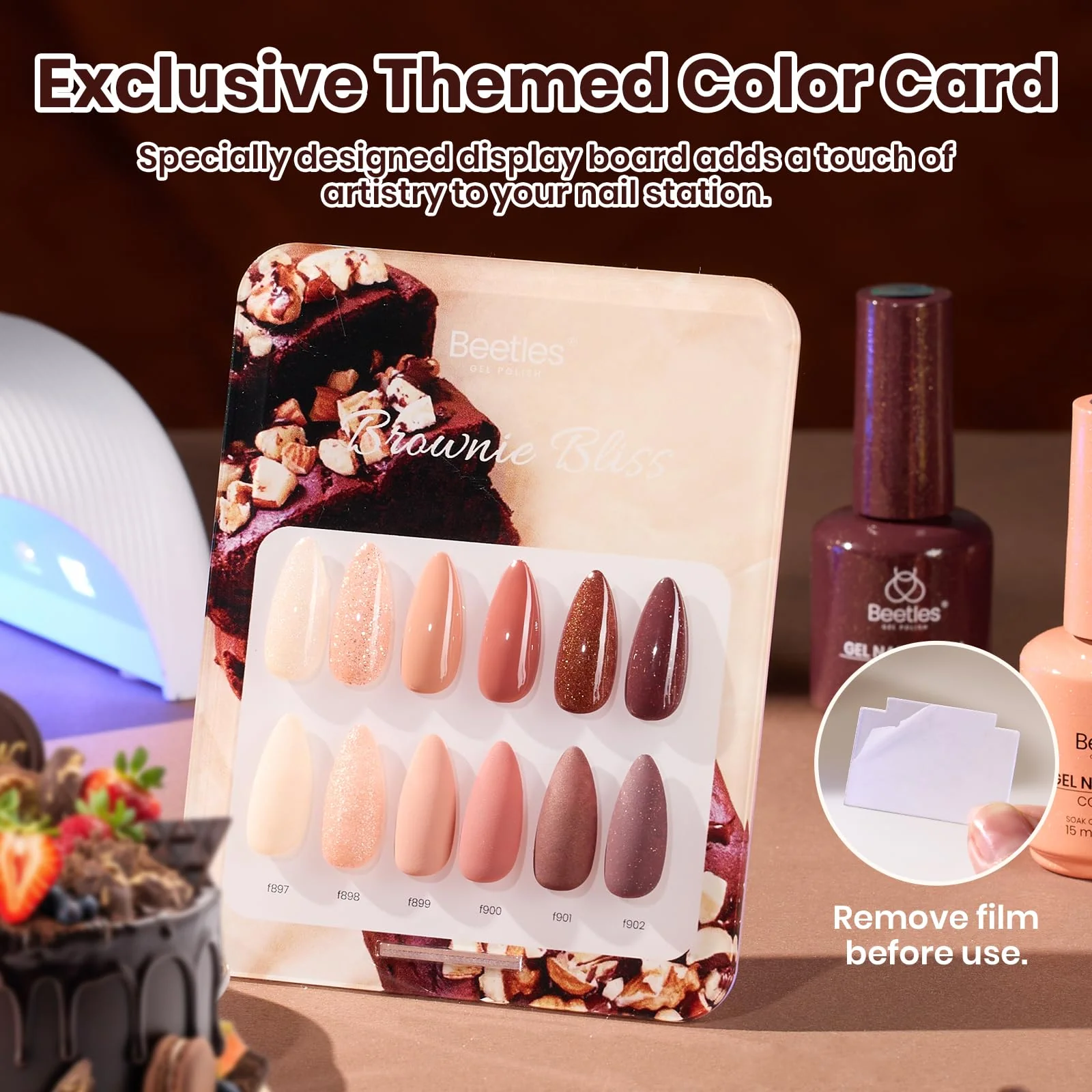 Beetles Brown Gel Polish - 6 Colors Light Dark Brown Color Set - Image 3