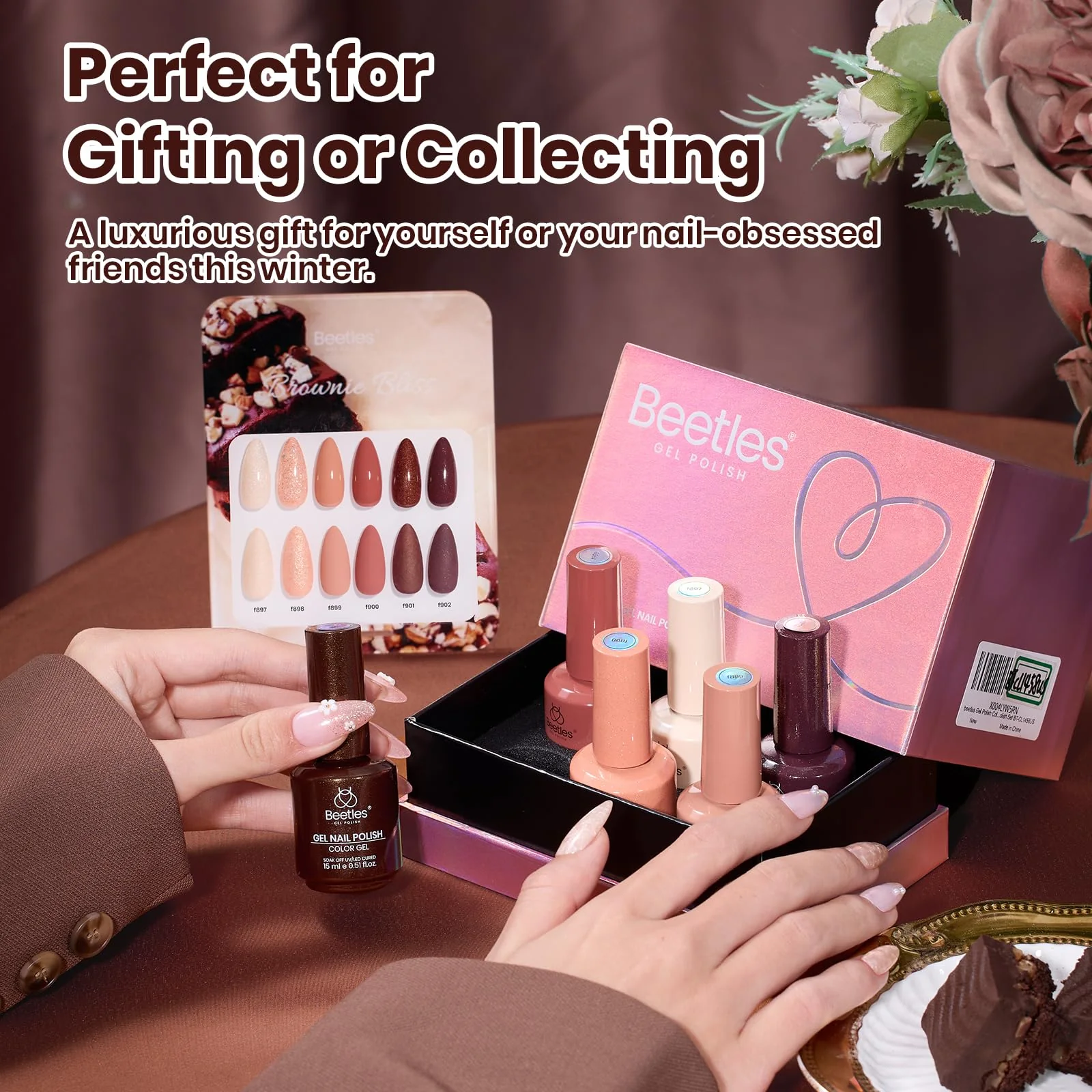 Beetles Brown Gel Polish - 6 Colors Light Dark Brown Color Set - Image 6