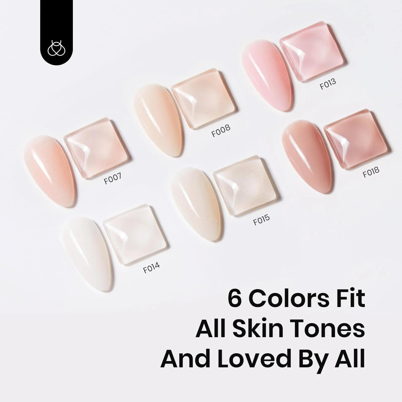 7.5ml Each Beetles Color Base | Nails Nude Ge Gel Polish 6 Colors Set - Image 4
