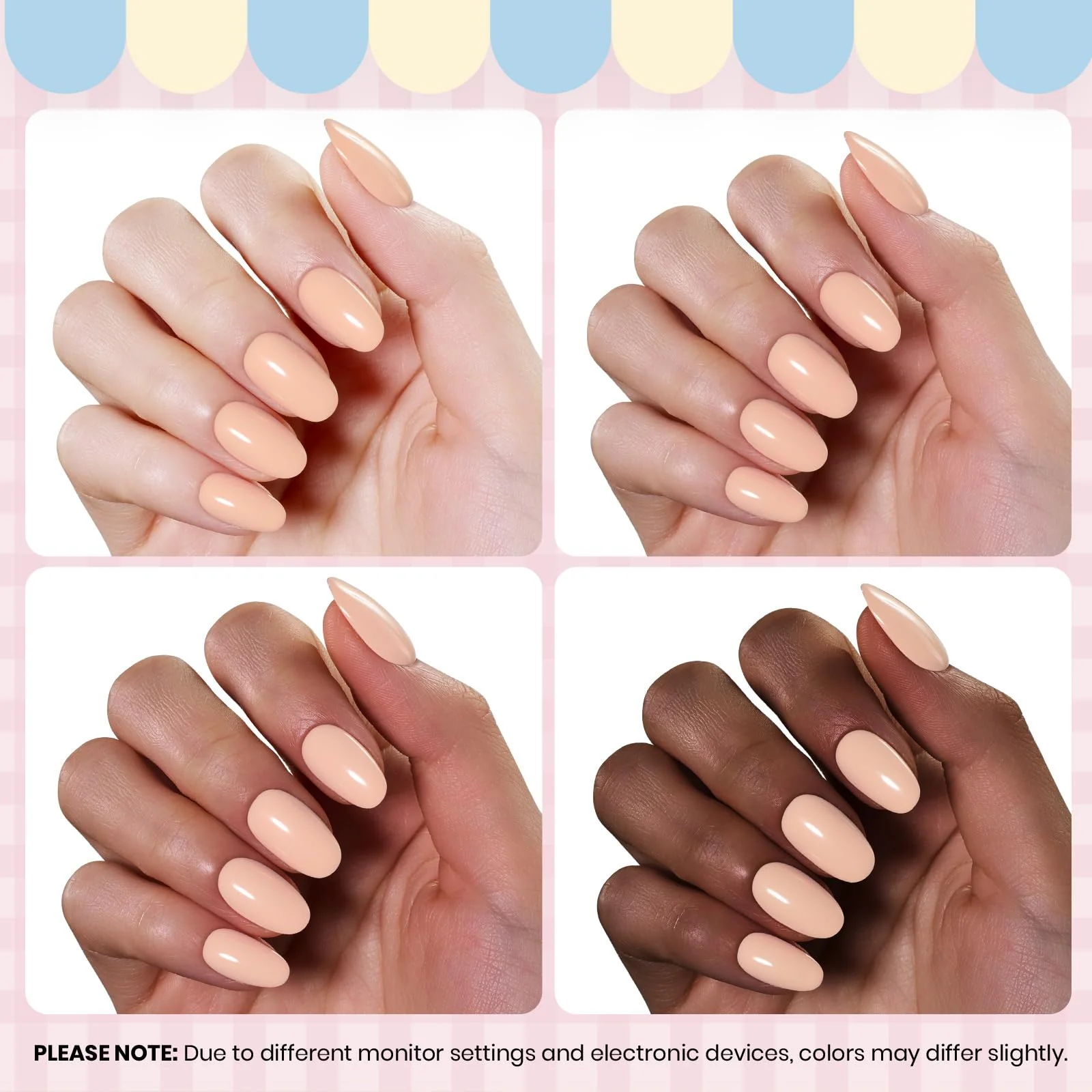 Beetles Coral Gel Nail Polish - Sweetie Peach Nails Pastel Orange Gel Nail Polish - Image 3