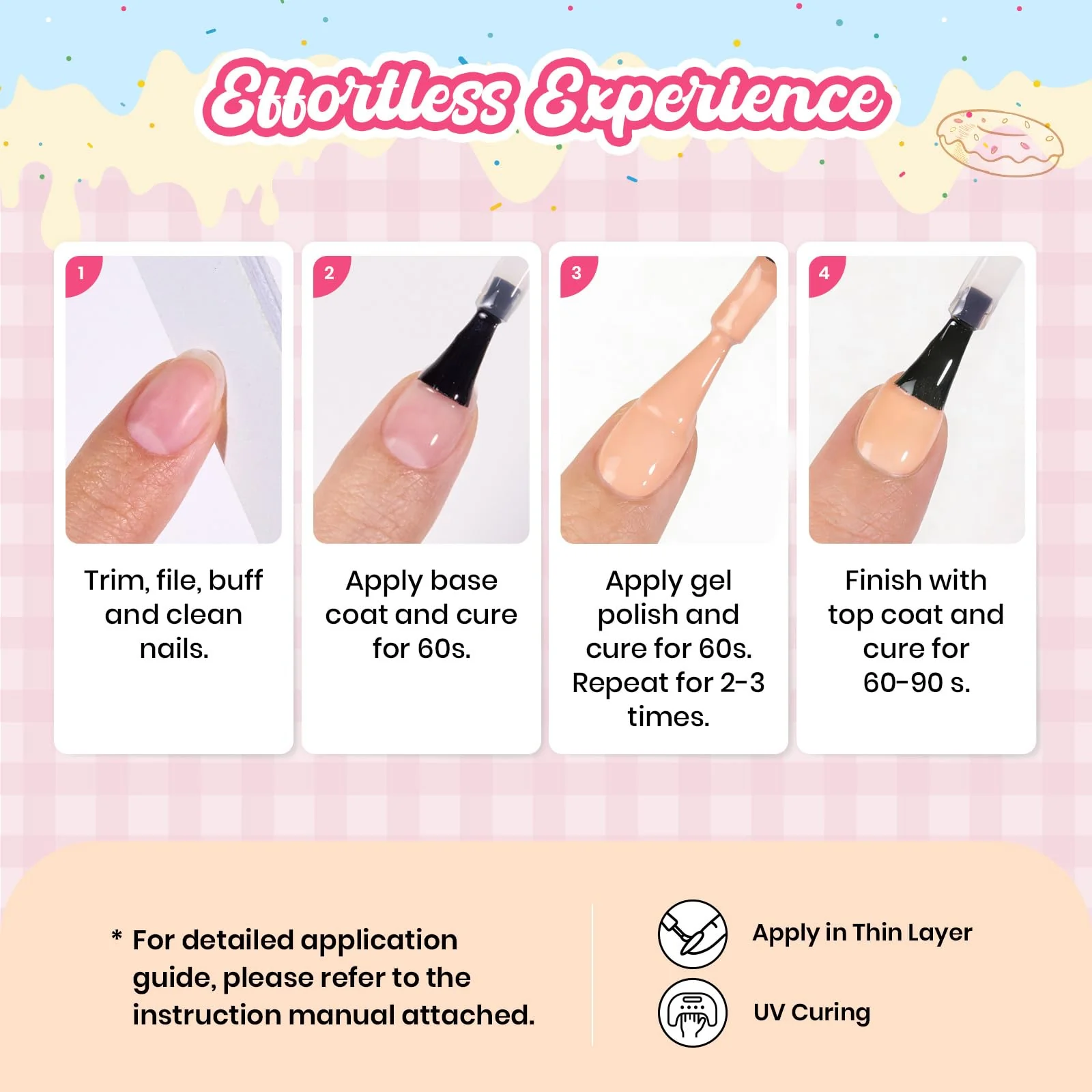 Beetles Coral Gel Nail Polish - Sweetie Peach Nails Pastel Orange Gel Nail Polish - Image 4
