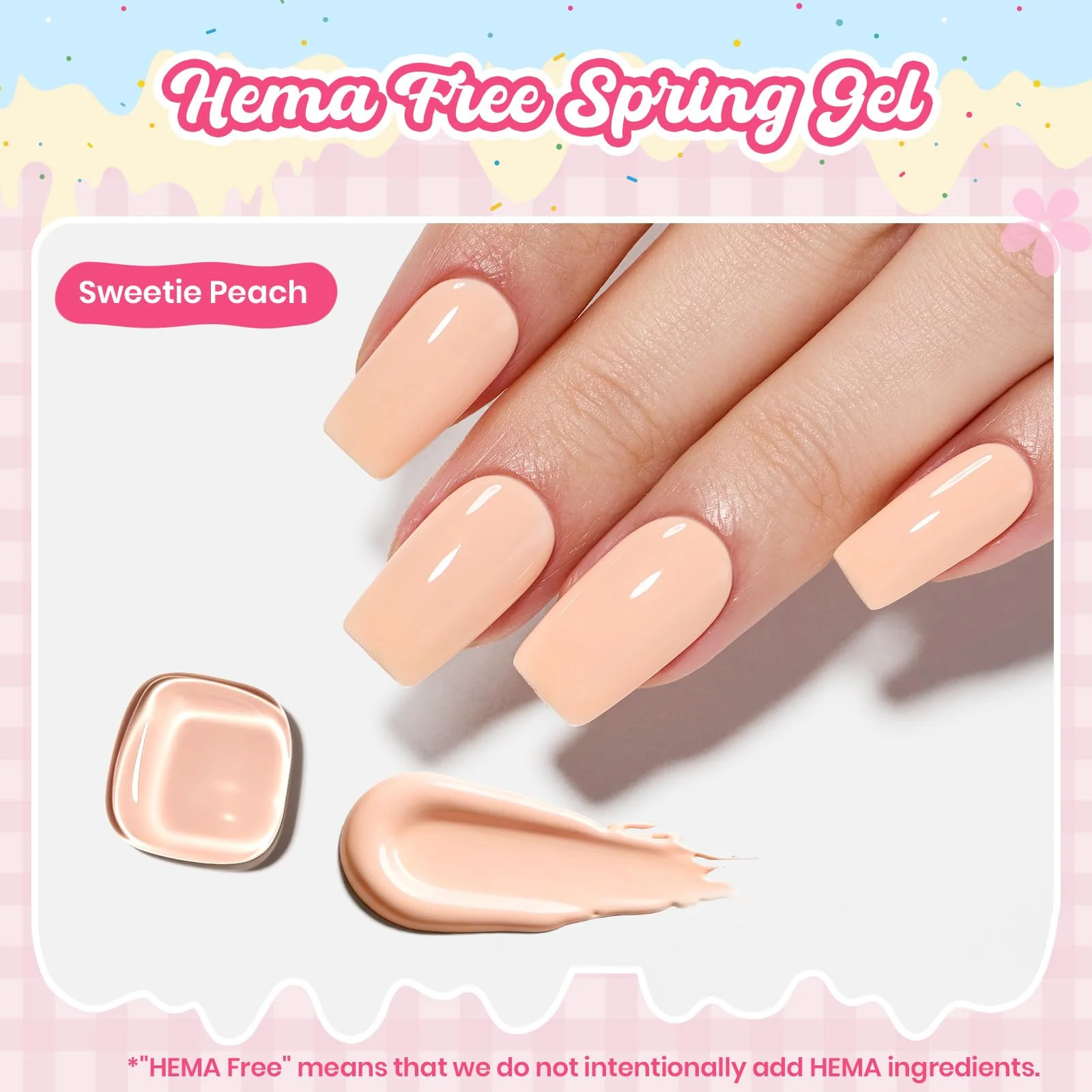 Beetles Coral Gel Nail Polish - Sweetie Peach Nails Pastel Orange Gel Nail Polish - Image 5