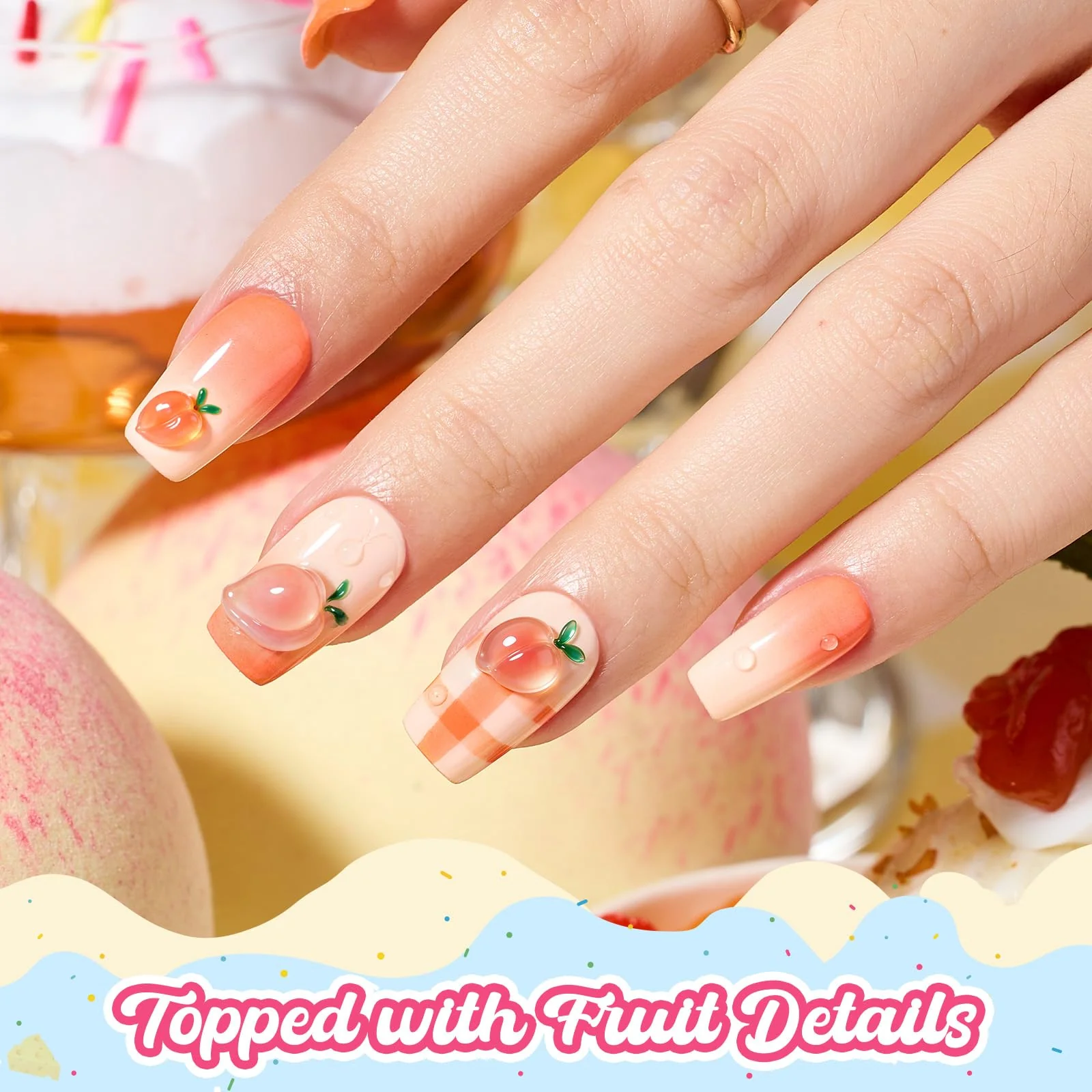 Beetles Coral Gel Nail Polish - Sweetie Peach Nails Pastel Orange Gel Nail Polish - Image 6