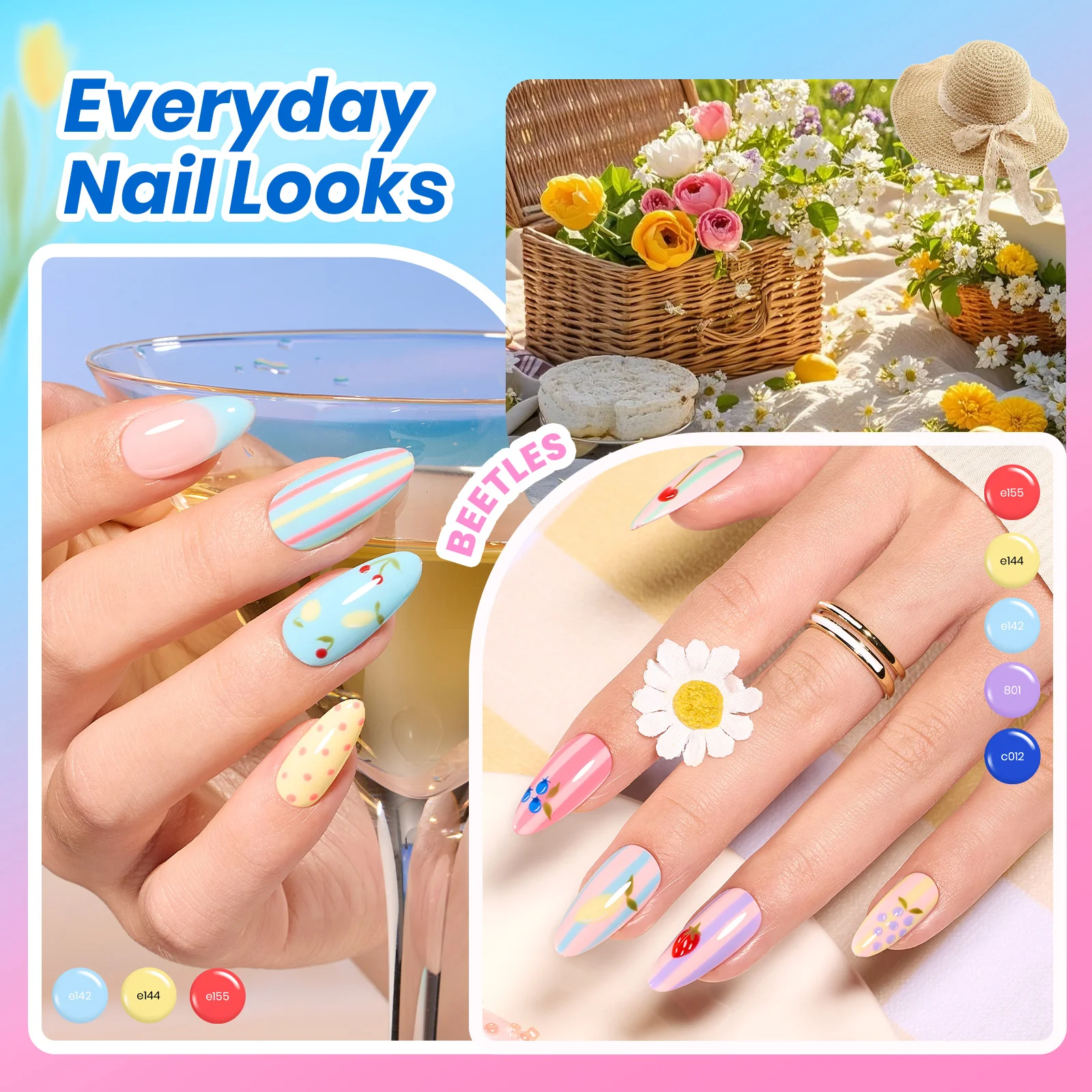 Beetles Gel Nail Starter Kit Creative Flow TPO & HEMA Free 35 Colors All Seasons Shades Summer Nails All-in-One Mani Kit - Image 6
