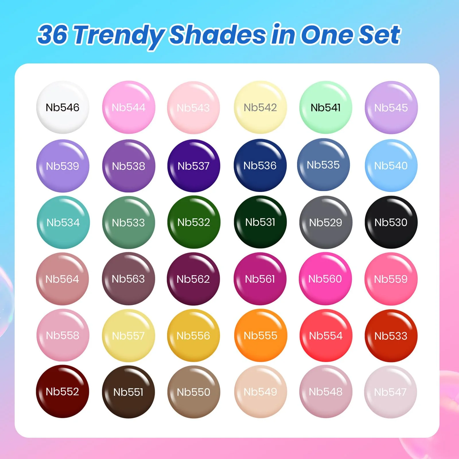 Beetles Gel Nail Starter Kit Deal Box Harmony Palette 36 Colors HEMA-Free & TPO-Free Summer Nails All-in-One Mani Set - Image 3