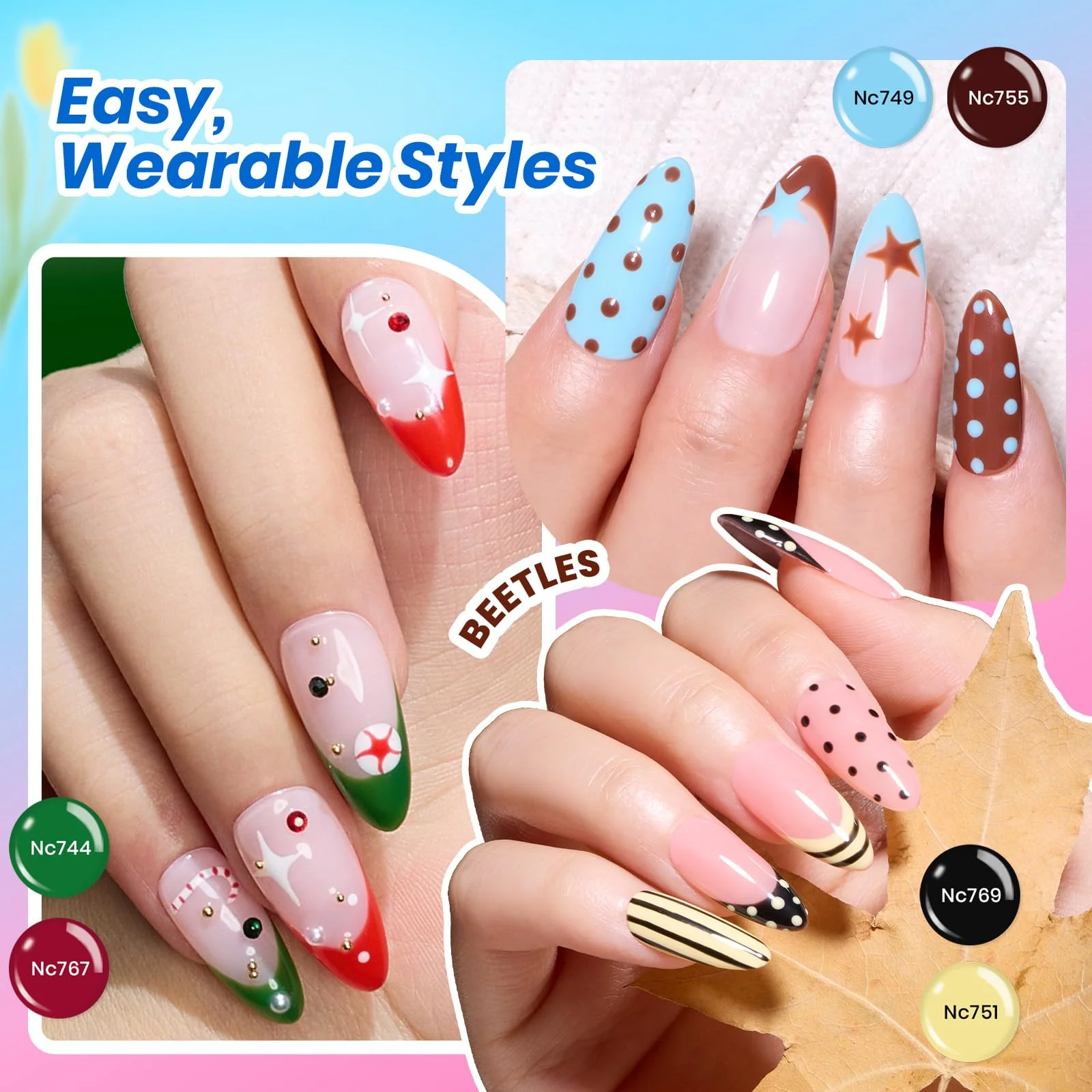 Beetles Gel Nail Starter Kit DEAL BOX Mix & Muse 20 Colors Summer Nails Shades All-in-One Mani Set - Image 5