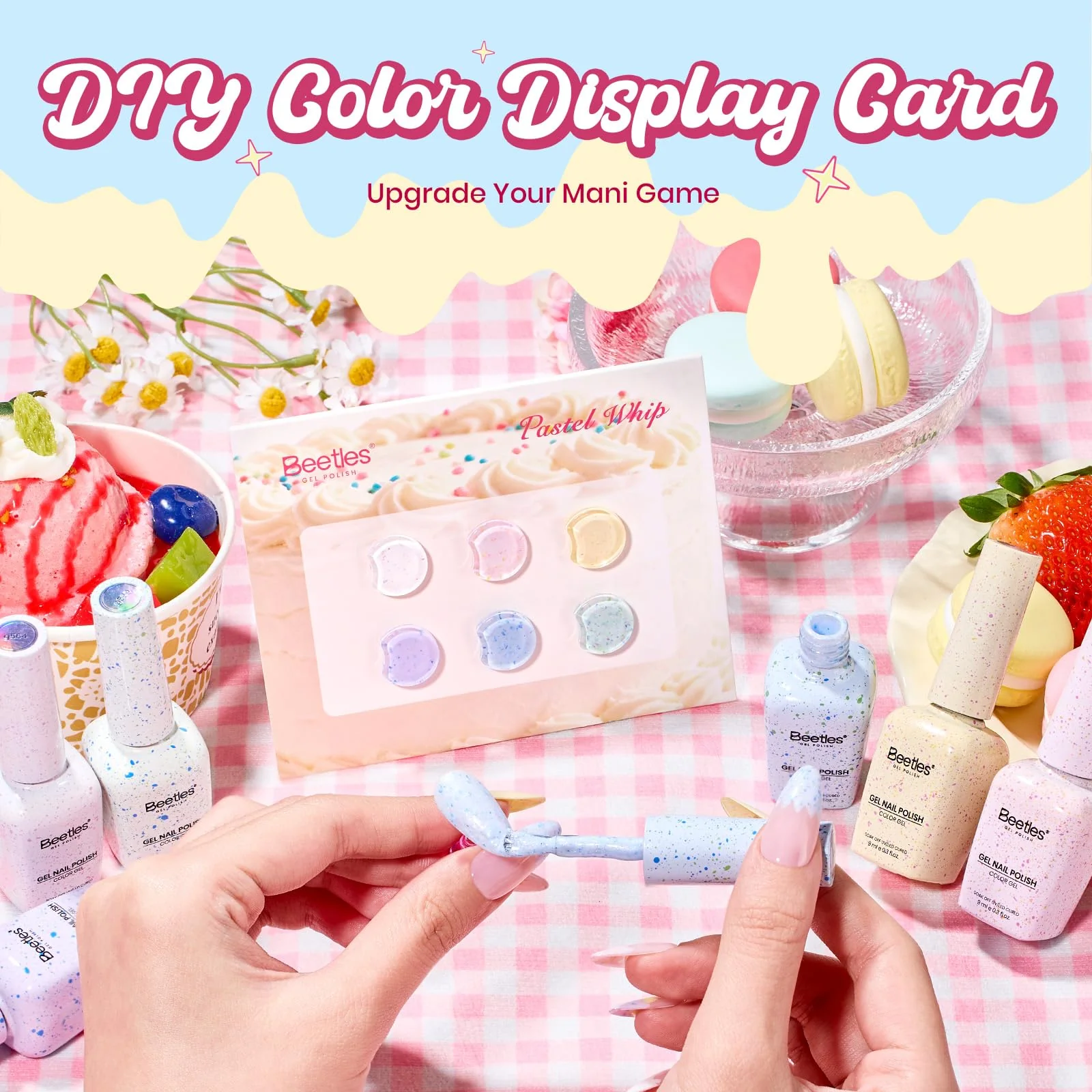 Beetles Easter Gel Nail Polish Set Nails Pastel Whip 6 Colors Macaron Shimmer Glitter Summer Nails Gel Polish Set - Image 4