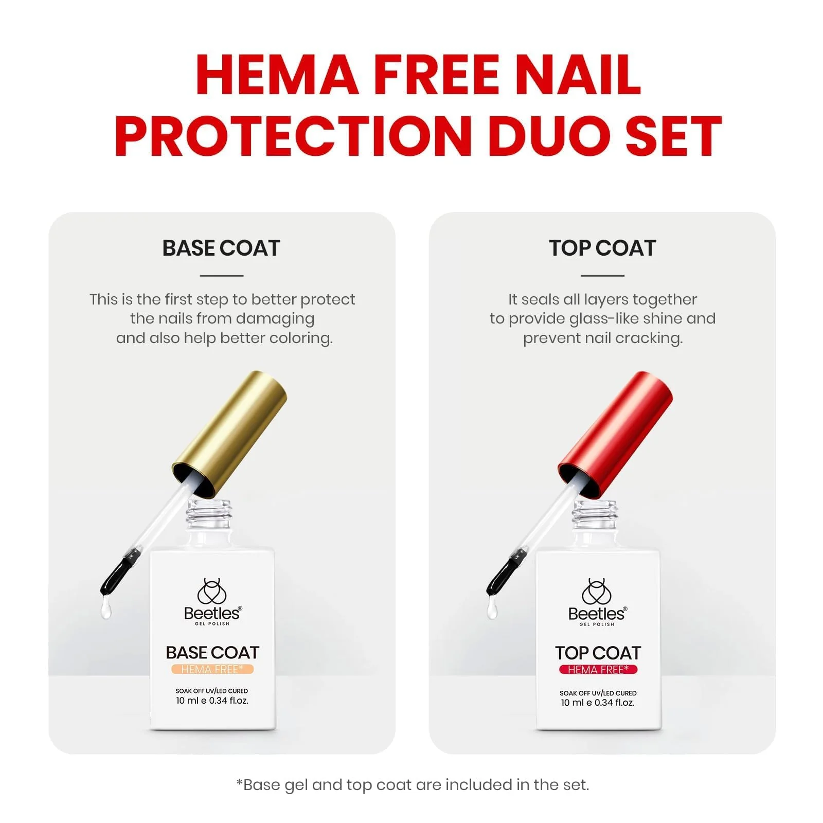 Beetles French Tip Gel Polish - Dusky Rose with Base Coat Top Coat Hema Free - Image 6