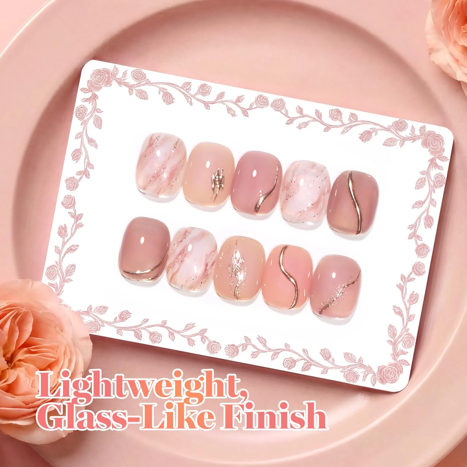 Beetles Gel Nail Polish Earthy Rose 6 Colors 15ML Nude Pink Brown Neutral Jelly Summer Nails Gel Polish Kit - Image 6