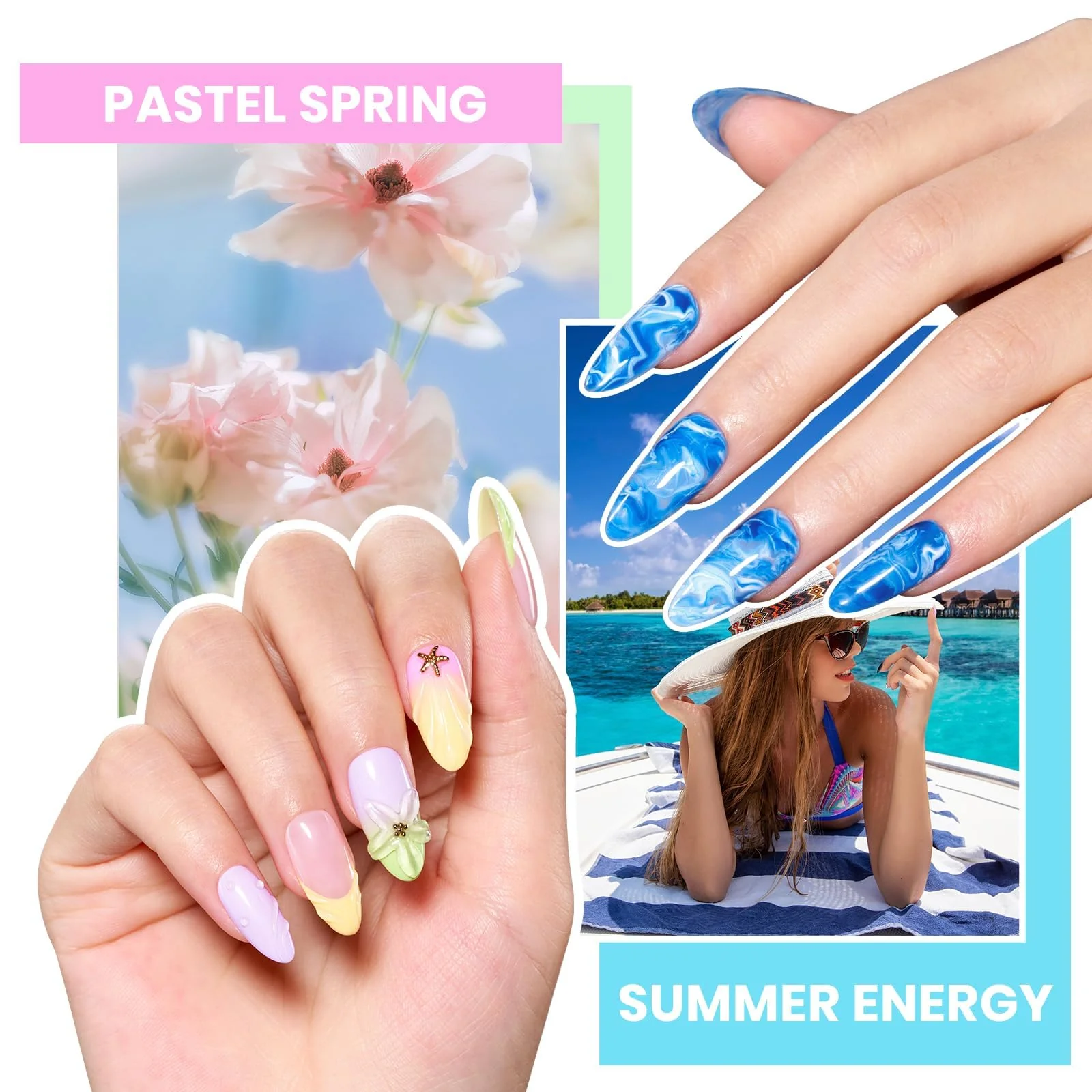 Beetles Gel Nail Starter Kit With UV Light 100 Colors 133 Pcs Summer Nails All-in-One Mani Set - Image 5