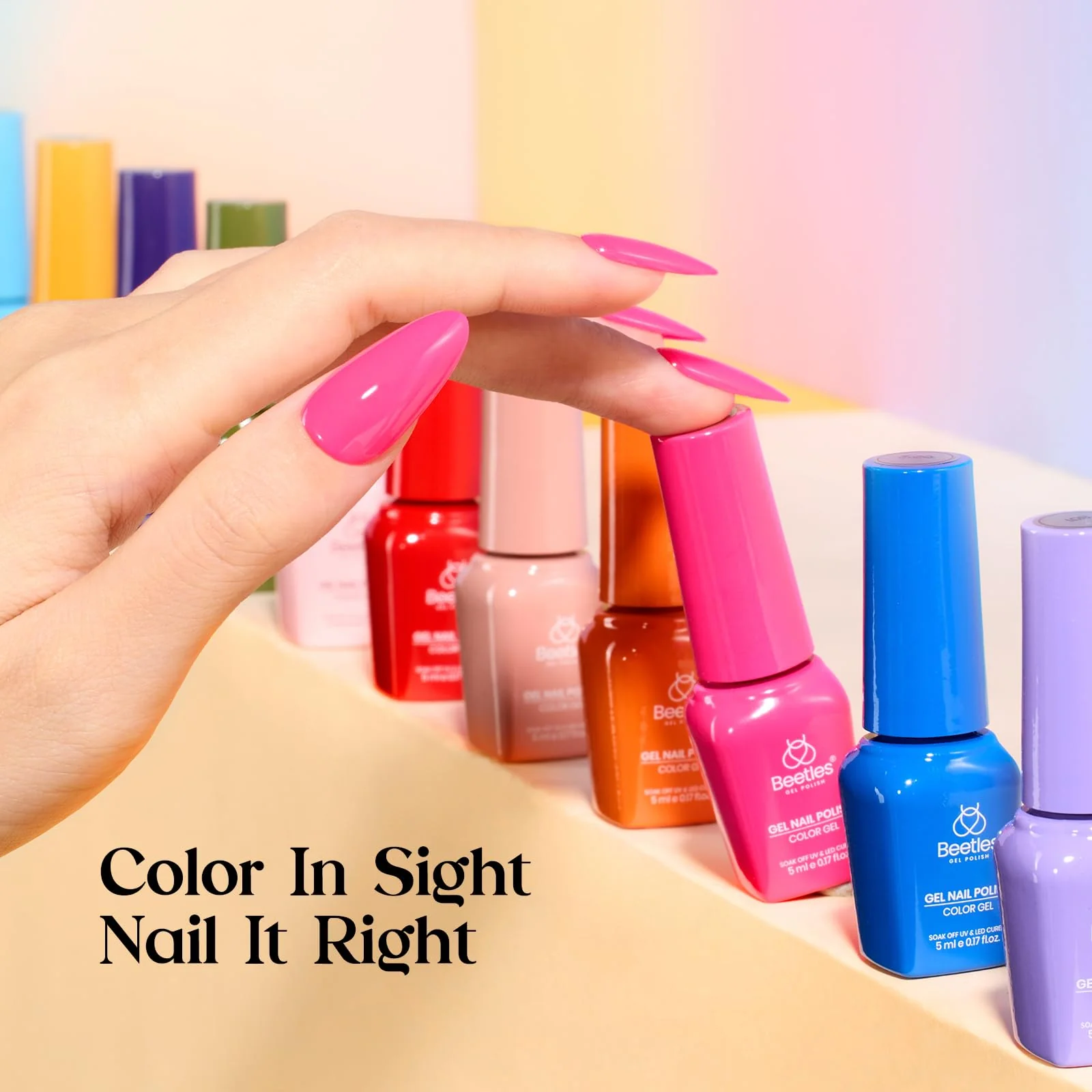 Beetles Gel Nail Starter Kit For All Season With UV Light 25 Colors 51 Pcs All-in-One Mani Set - Image 2