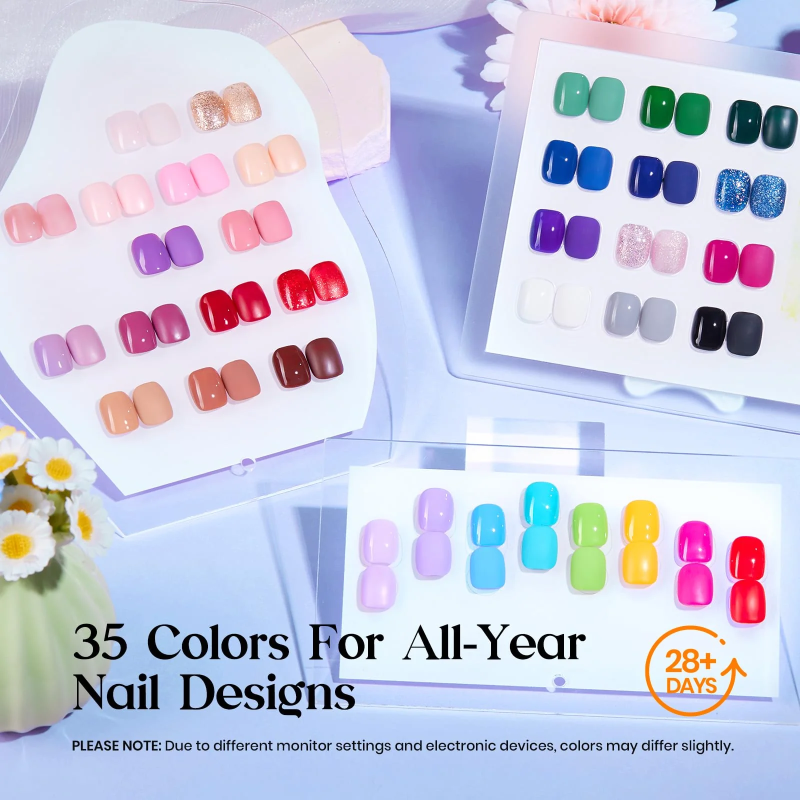 Beetles Gel Nail Starter Kit Seasonal Whispers 35  Colors 68 Pcs With UV Light All-in-One Mani Set - Image 4