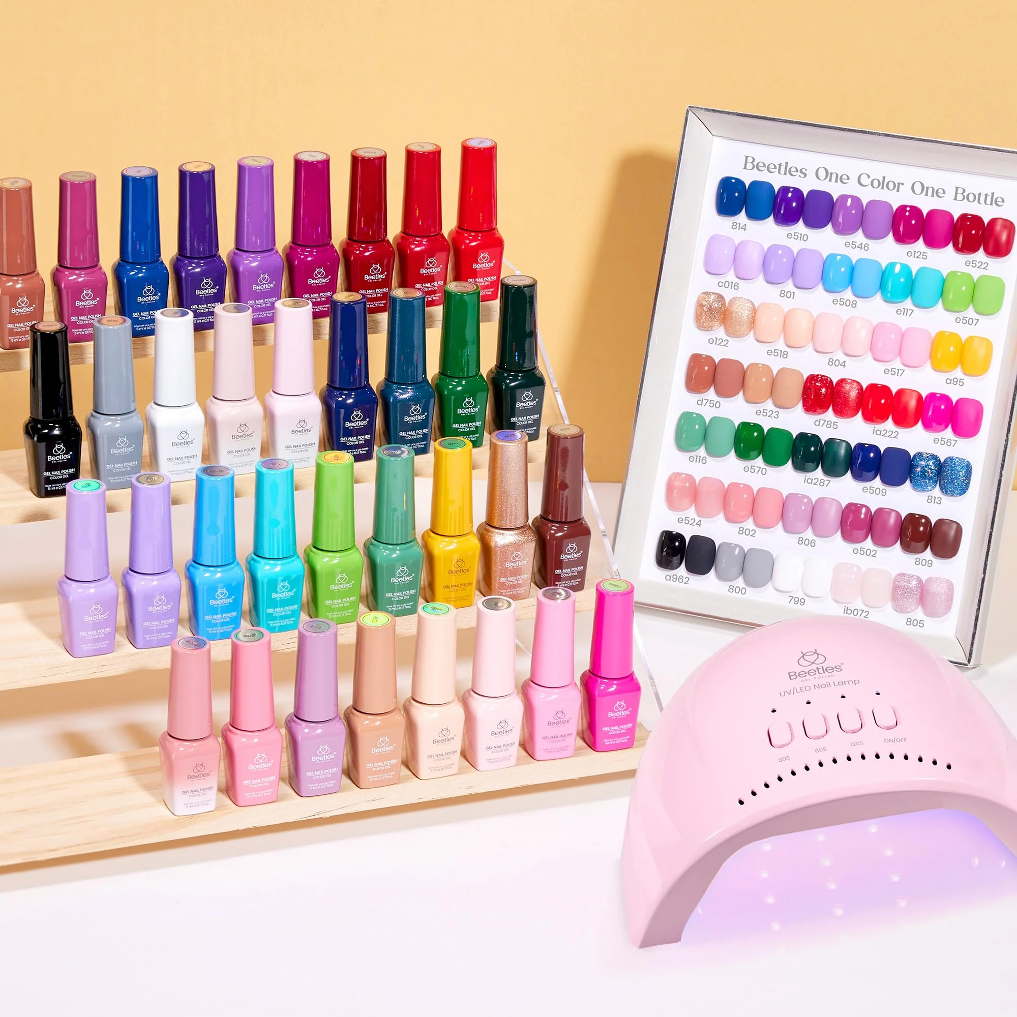 Beetles Gel Nail Starter Kit Seasonal Whispers 35  Colors 68 Pcs With UV Light All-in-One Mani Set - Image 7