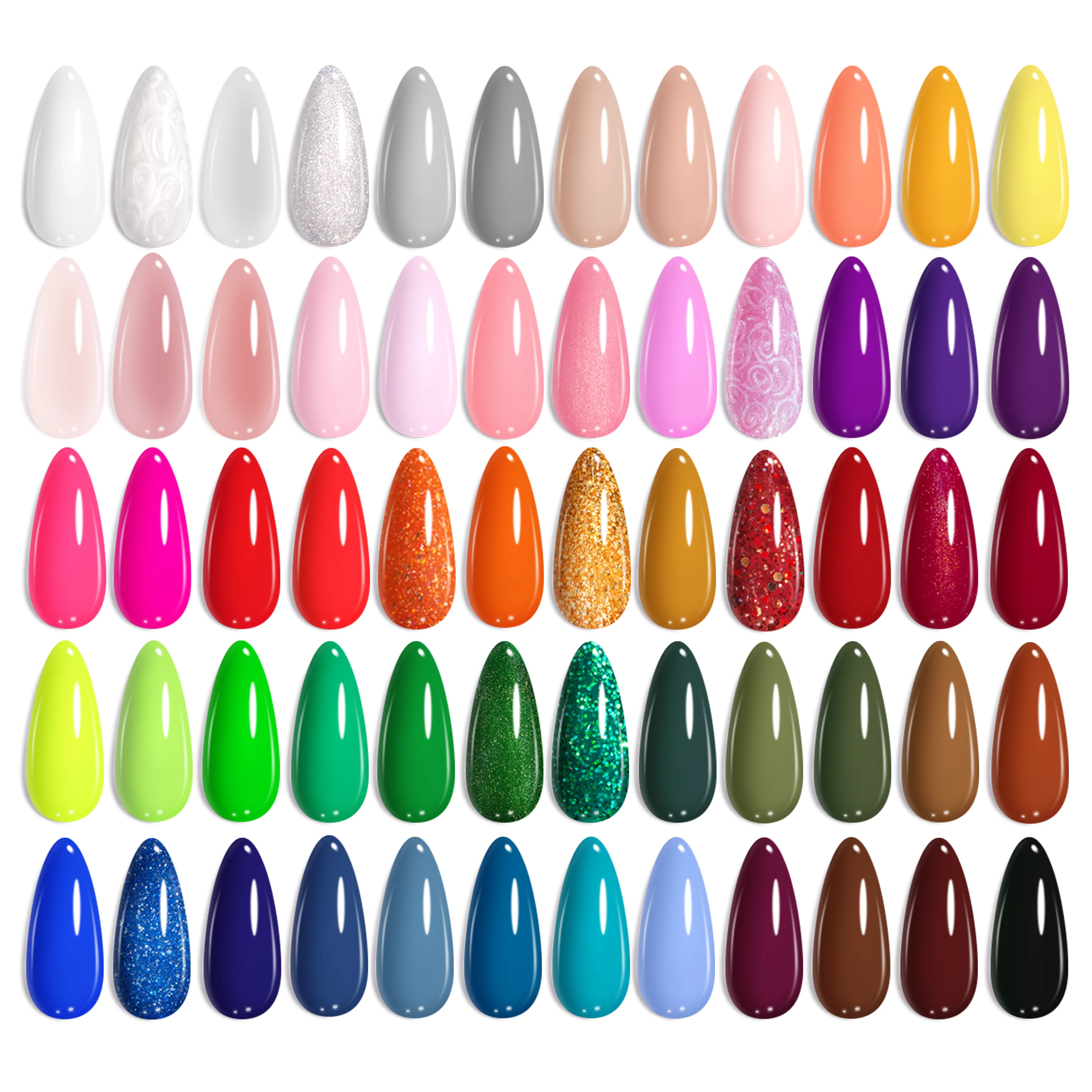 Beetles Gel Nail Polish Set | Summer Nails 60 Colors Long Wearing Neon Pastel 69pcs