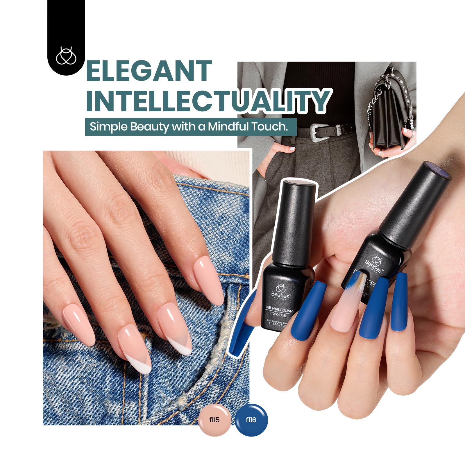 Beetles Gel Nail Polish Set | Summer Nails 60 Colors Long Wearing Neon Pastel 69pcs - Image 3