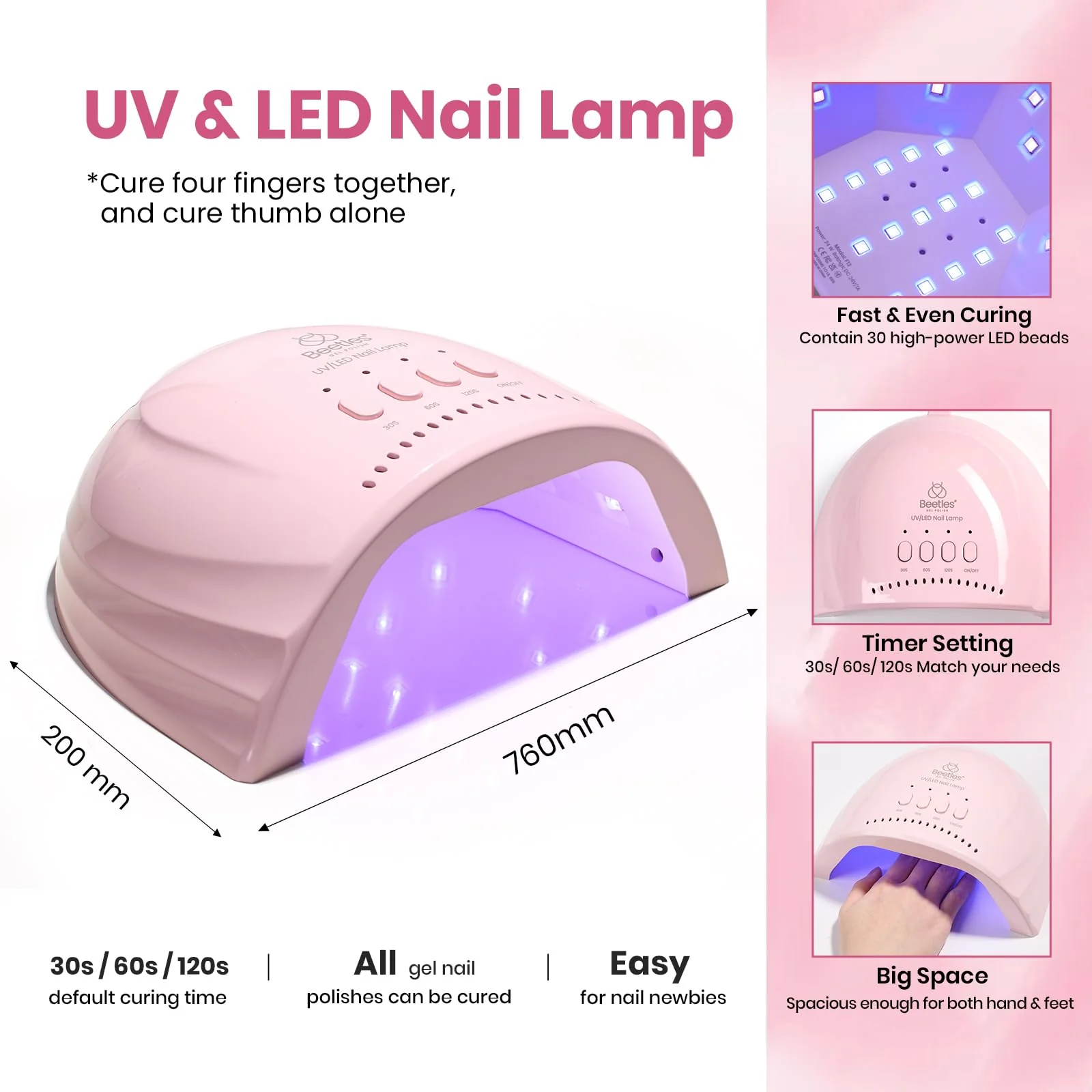 Beetles Gel Nail Starter Kit Sheer Daylight Cat Eye Summer Nails 80Pcs 20 Colors Jelly Gel Nude Red Purple Glitter All-in-One Mani Kit - Image 4