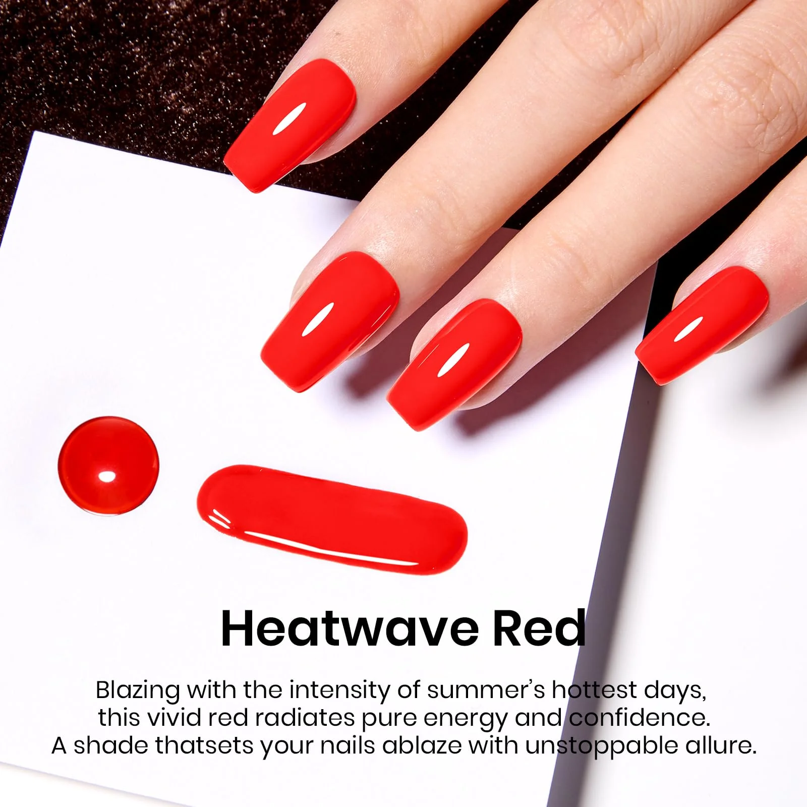 Beetles Gel Polish Heatwave - 15ml Classic Bright Red Nail Set - Image 2