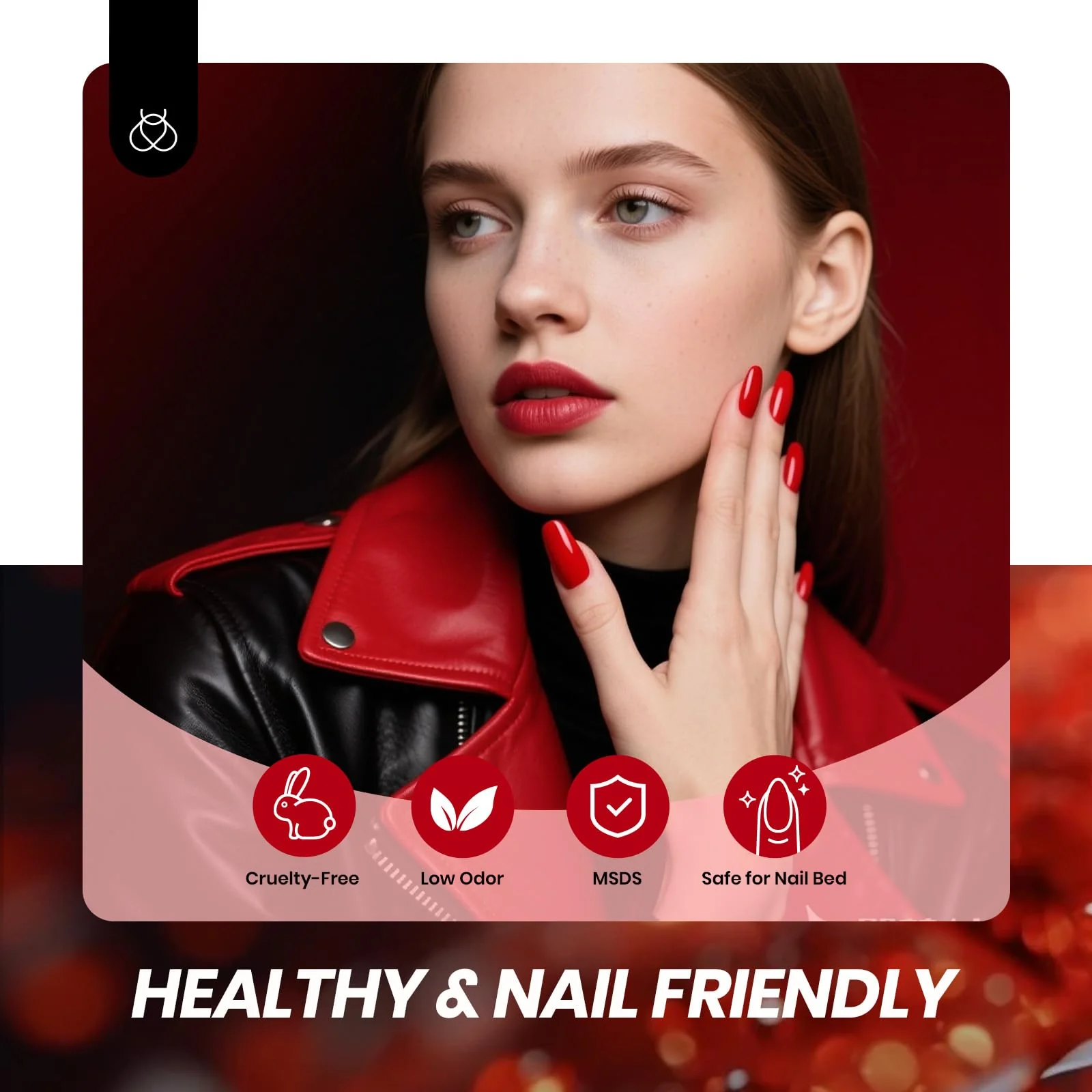 Beetles Gel Polish Luminous Ruby - Nails 6 Colors Sheer Red Shimmer Burgundy Jelly Gel Nail Polish Set - Image 5