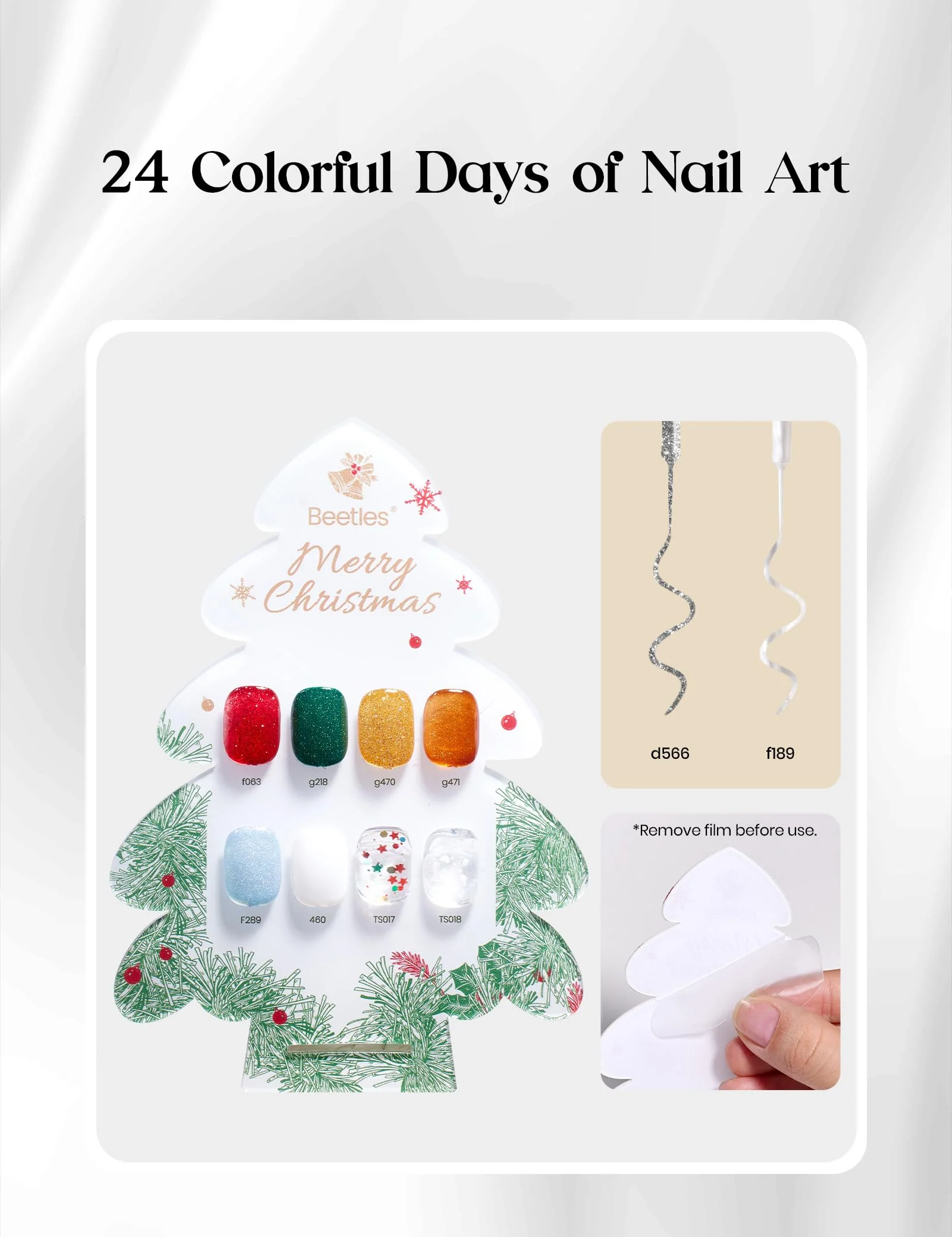 Beetles Gel Polish Merry Glitzmas 2026 Gift Box – Nail Art Set with Festive Holiday Surprises Gifts for Women Girls - Image 3