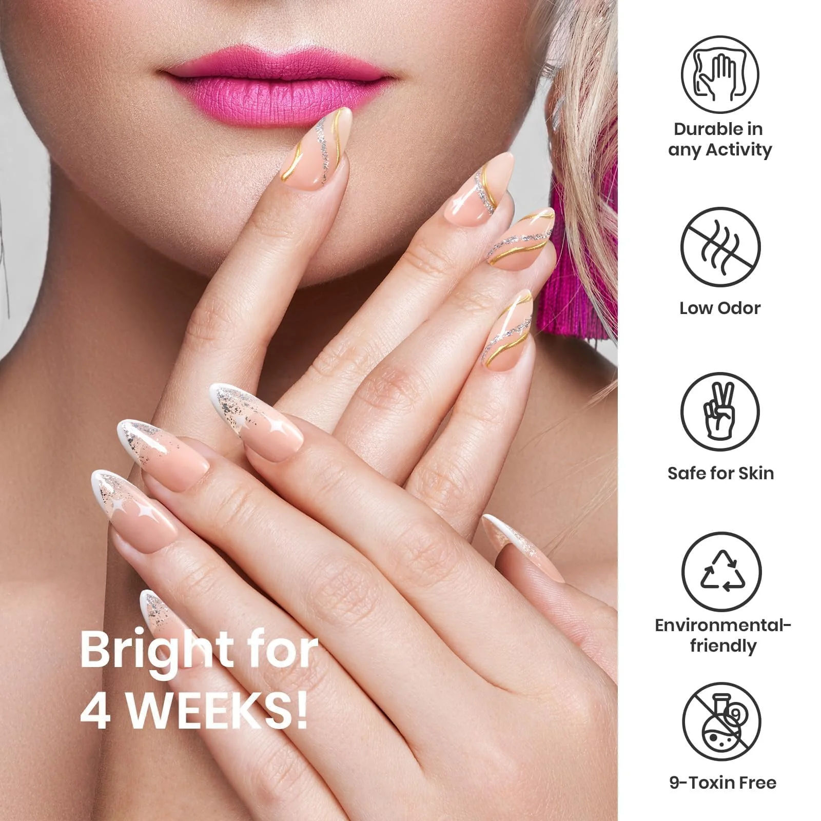 Beetles Gel Polish Reflective Silver Glitter Gel Polish 1pcs 7ml - Image 5